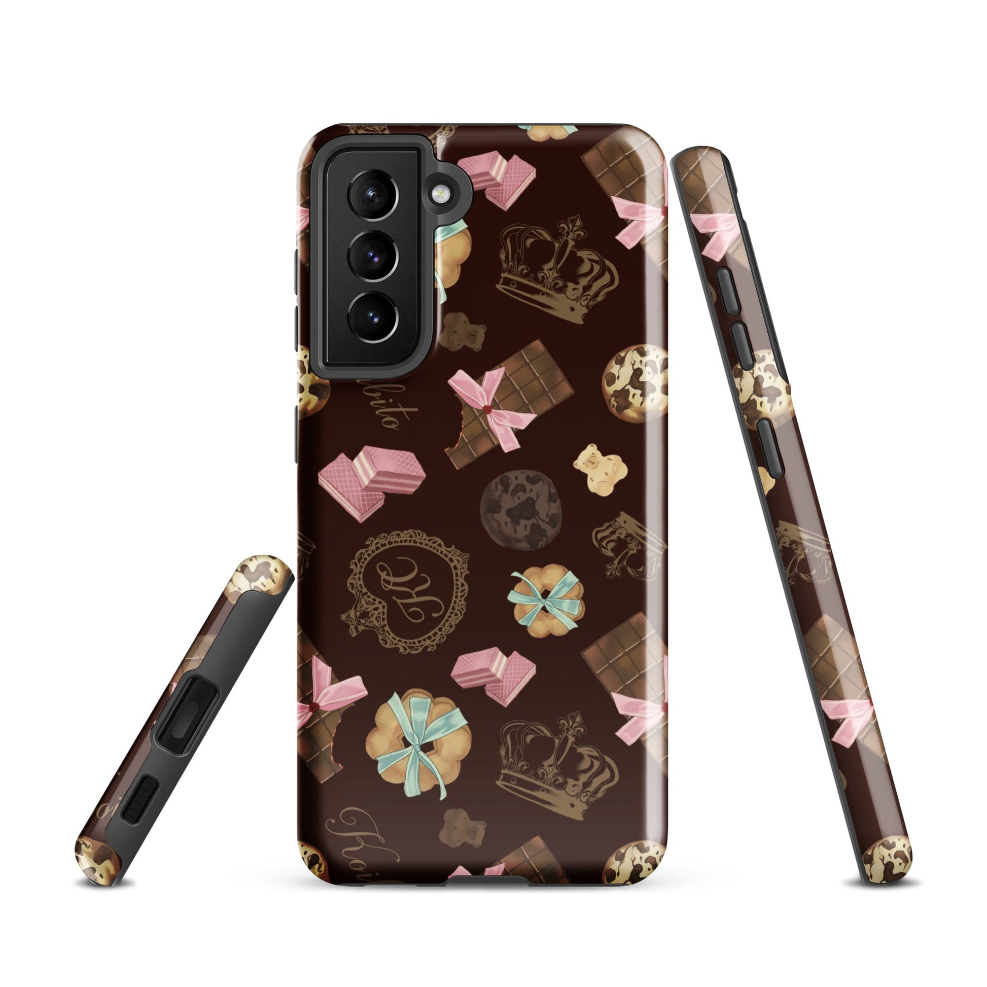 Stylishly protect your phone with the Royal Cookie Samsung® Tough Case, featuring a chic chocolate-themed design.