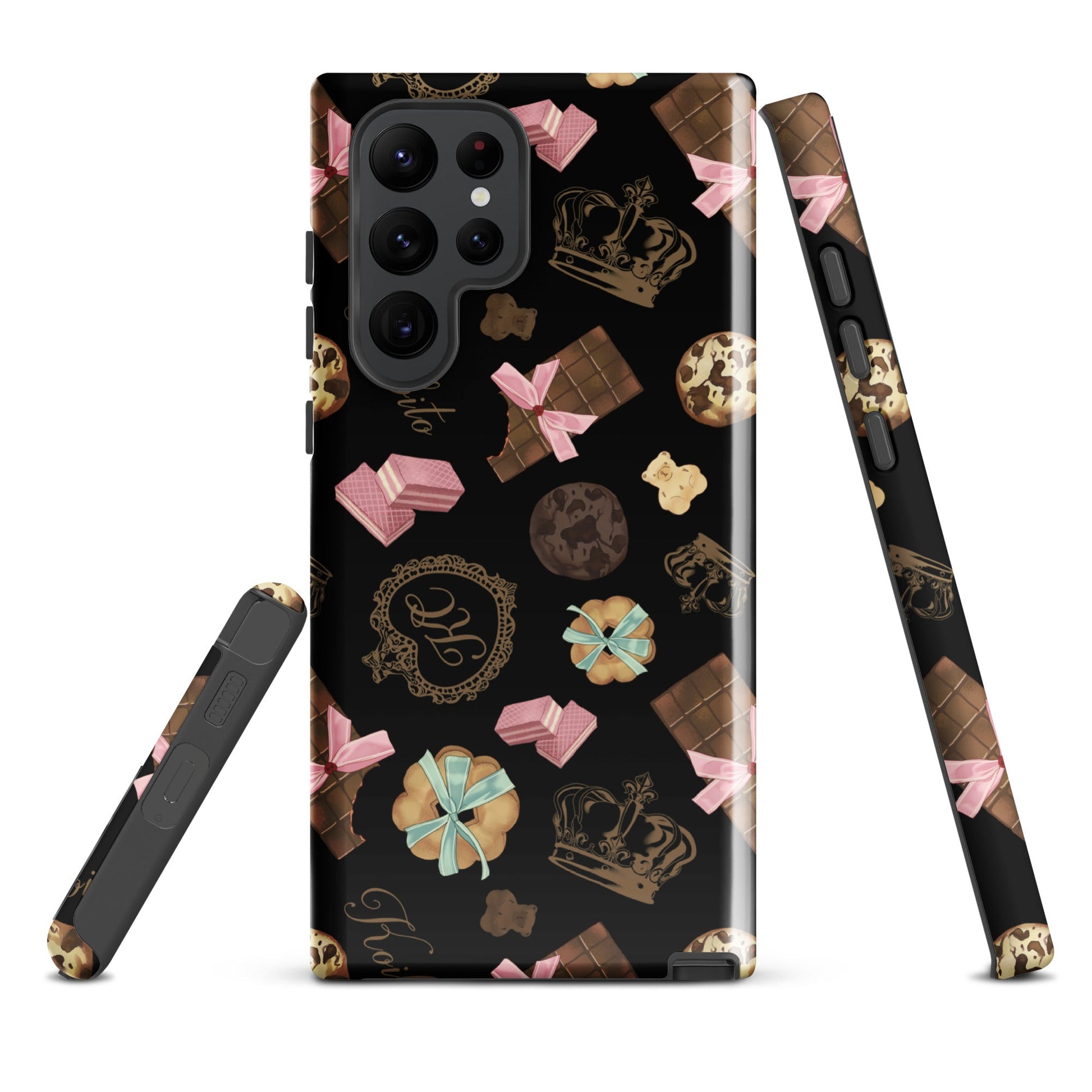 Stylish Royal Cookie Samsung® Tough Case features a chocolate-inspired design for impact protection and sleek style.