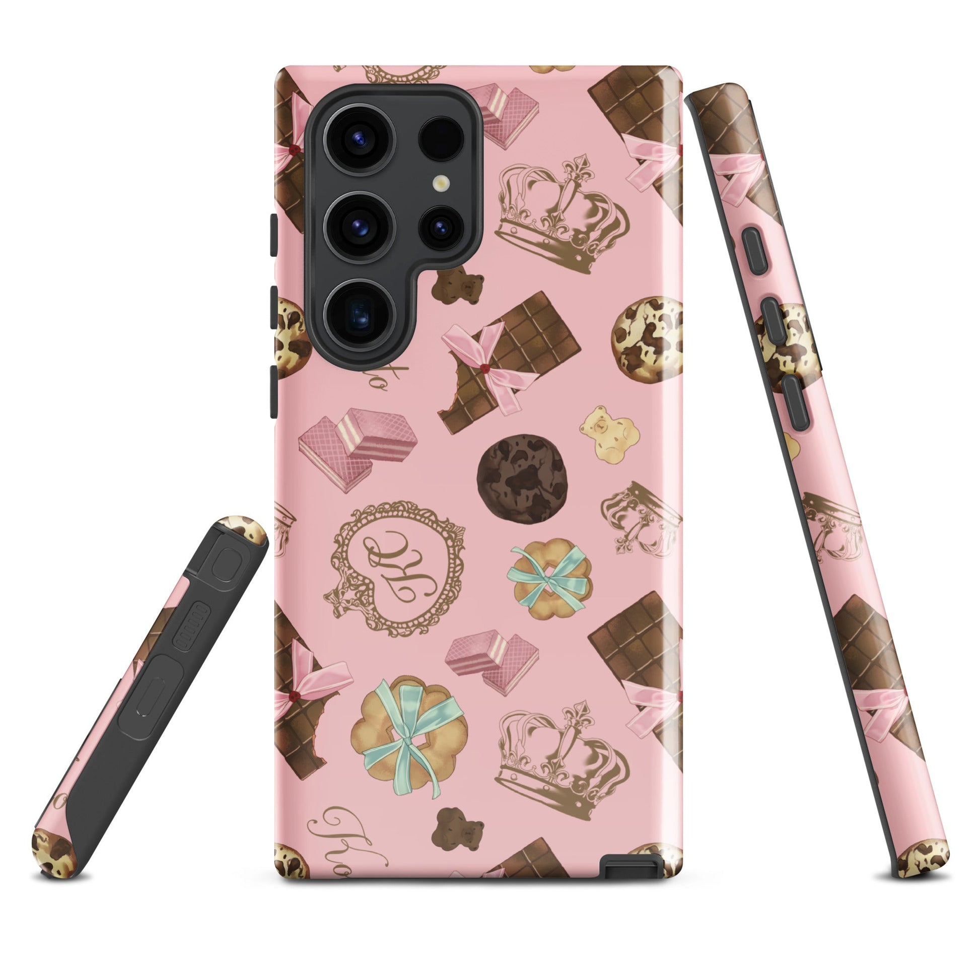 Stylish Royal Cookie Samsung® Tough Case featuring sweet designs, offering impact resistance and dual-layer protection.