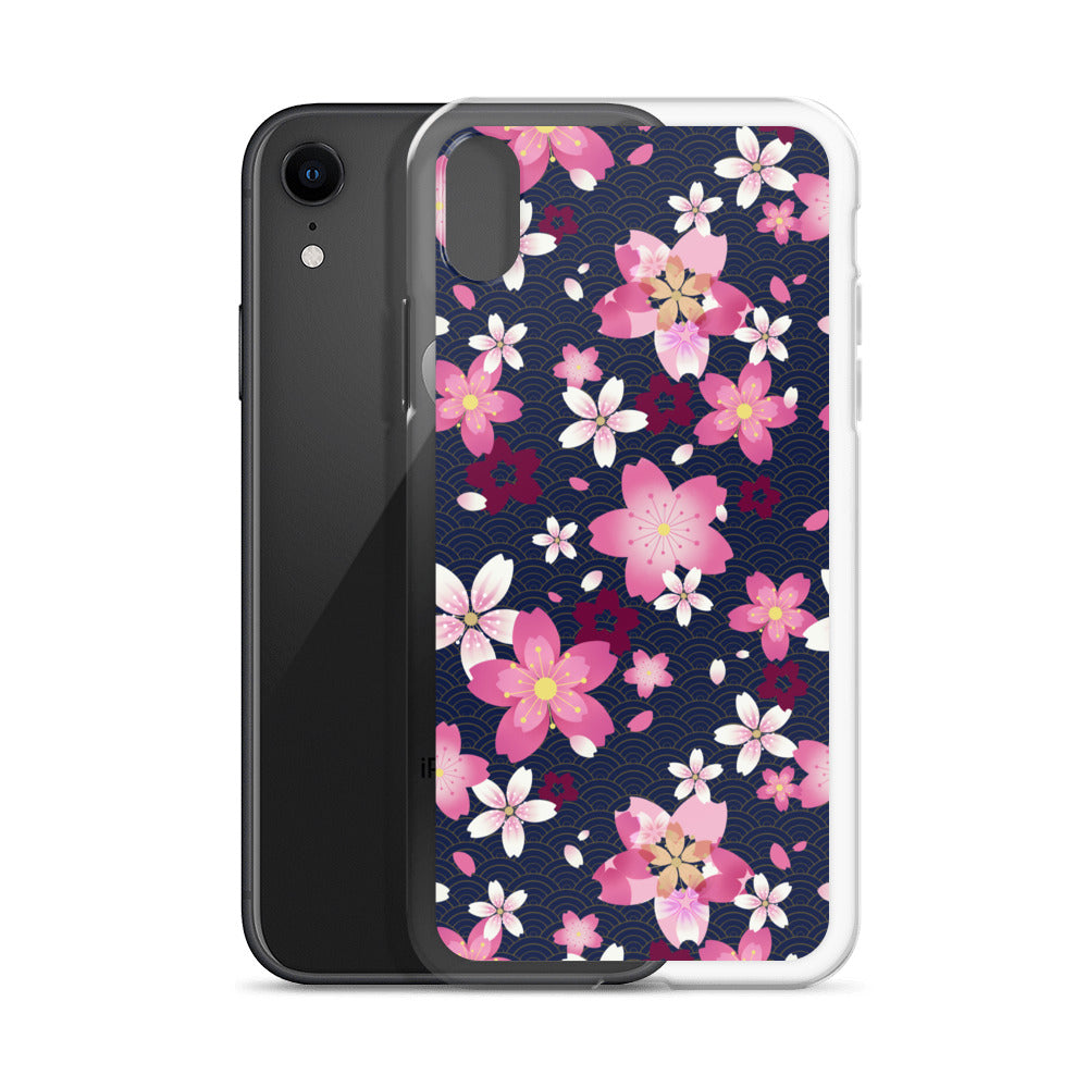 Sakura iPhone® Clear Case showcases beautiful floral design, offering sleek protection against scratches and dirt.