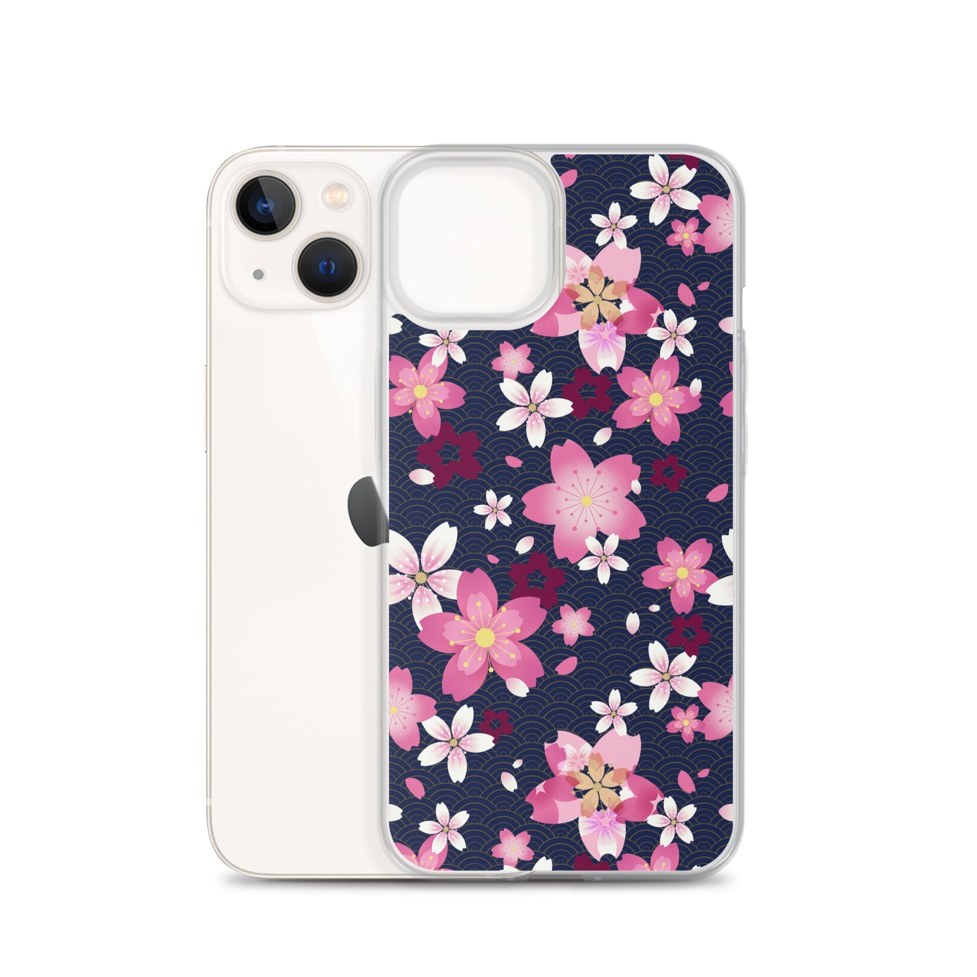 Sakura iPhone® Clear Case showcases a vibrant floral design, offering stylish protection against everyday damage.