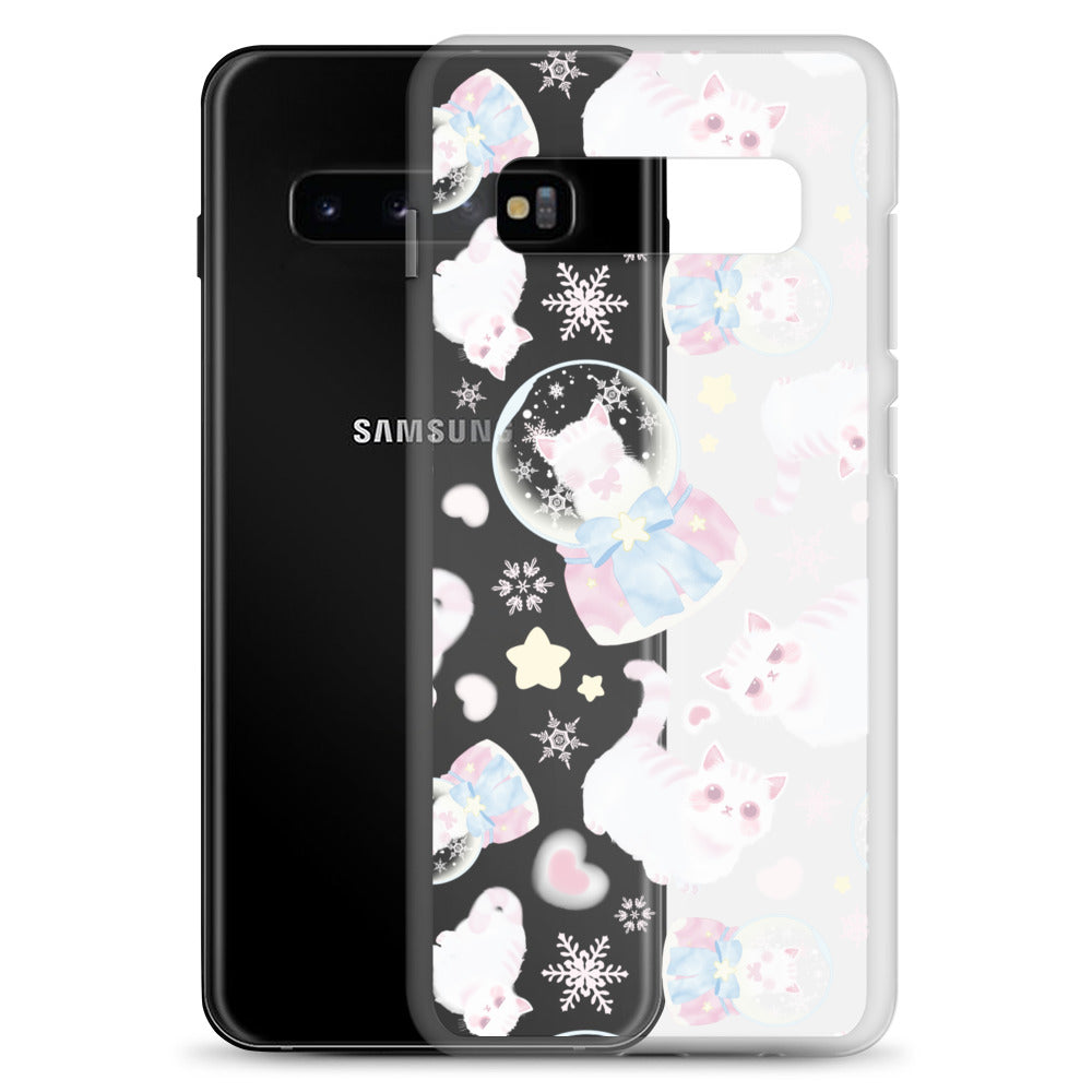 Protect your phone with the Snow Kitten Samsung® Clear Case featuring adorable kittens and a pastel design.