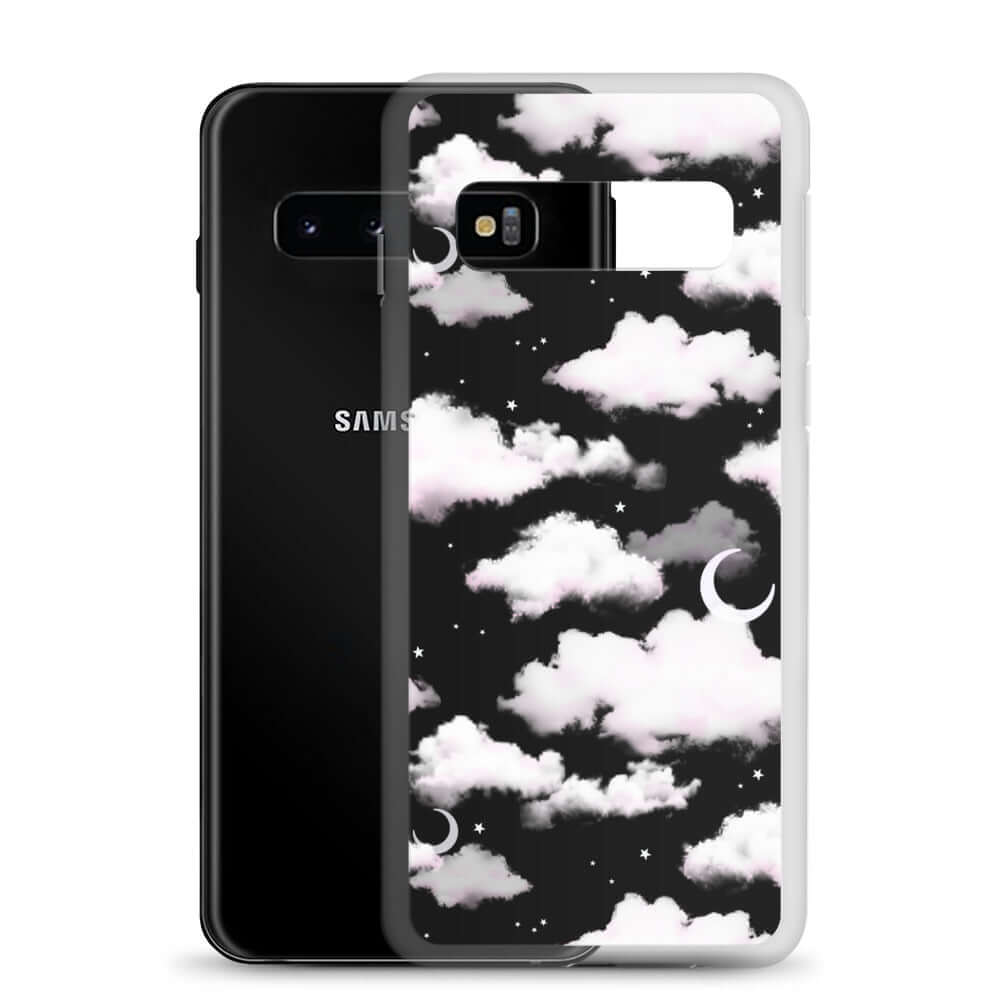 Stylish Cloudy Sky Samsung® Clear Case showcases dreamy clouds on a sleek design, perfect for protecting your phone.