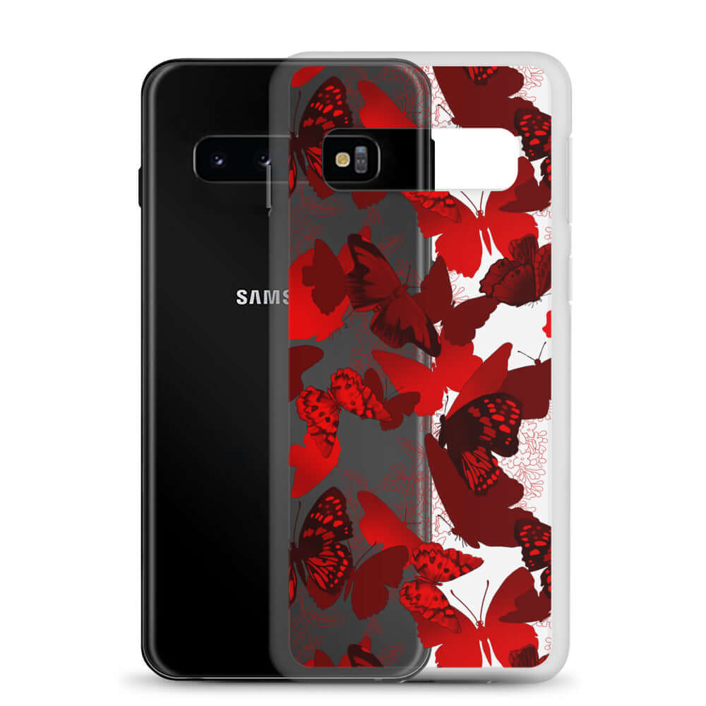 Showcase your style with the Butterfly Samsung® Clear Case, featuring vibrant butterfly prints for ultimate protection.