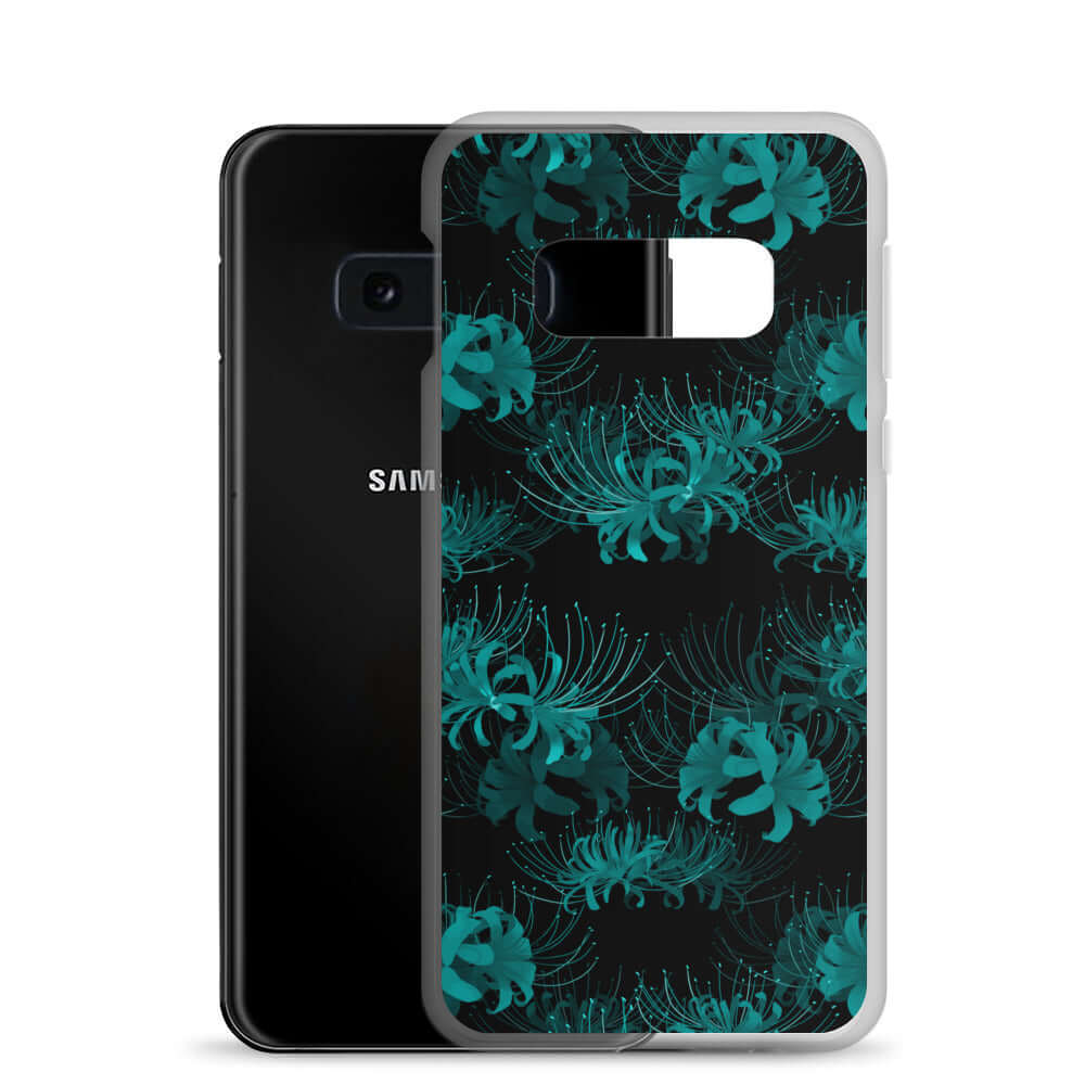 Higanbana Samsung® Clear Case features a stylish floral design, offering protection and flair for your Samsung device.
