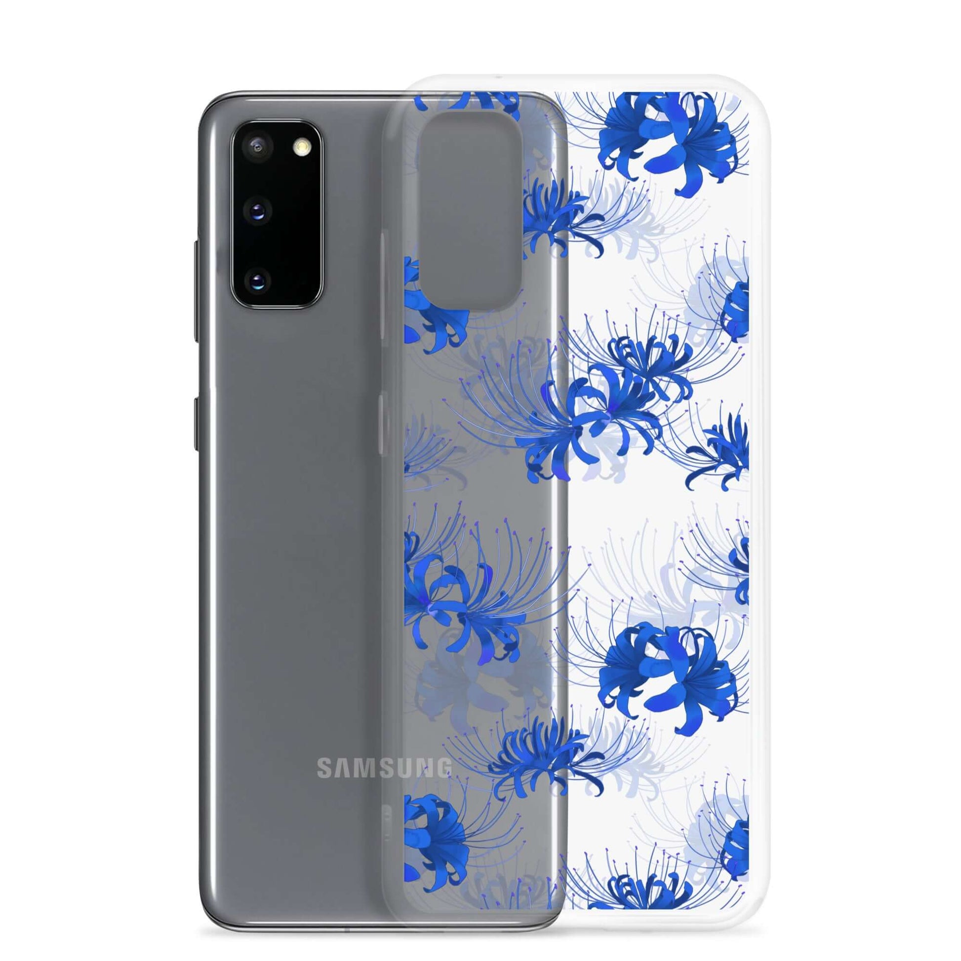 Stylishly protect your phone with the Higanbana Samsung® Clear Case, featuring a vibrant floral design.