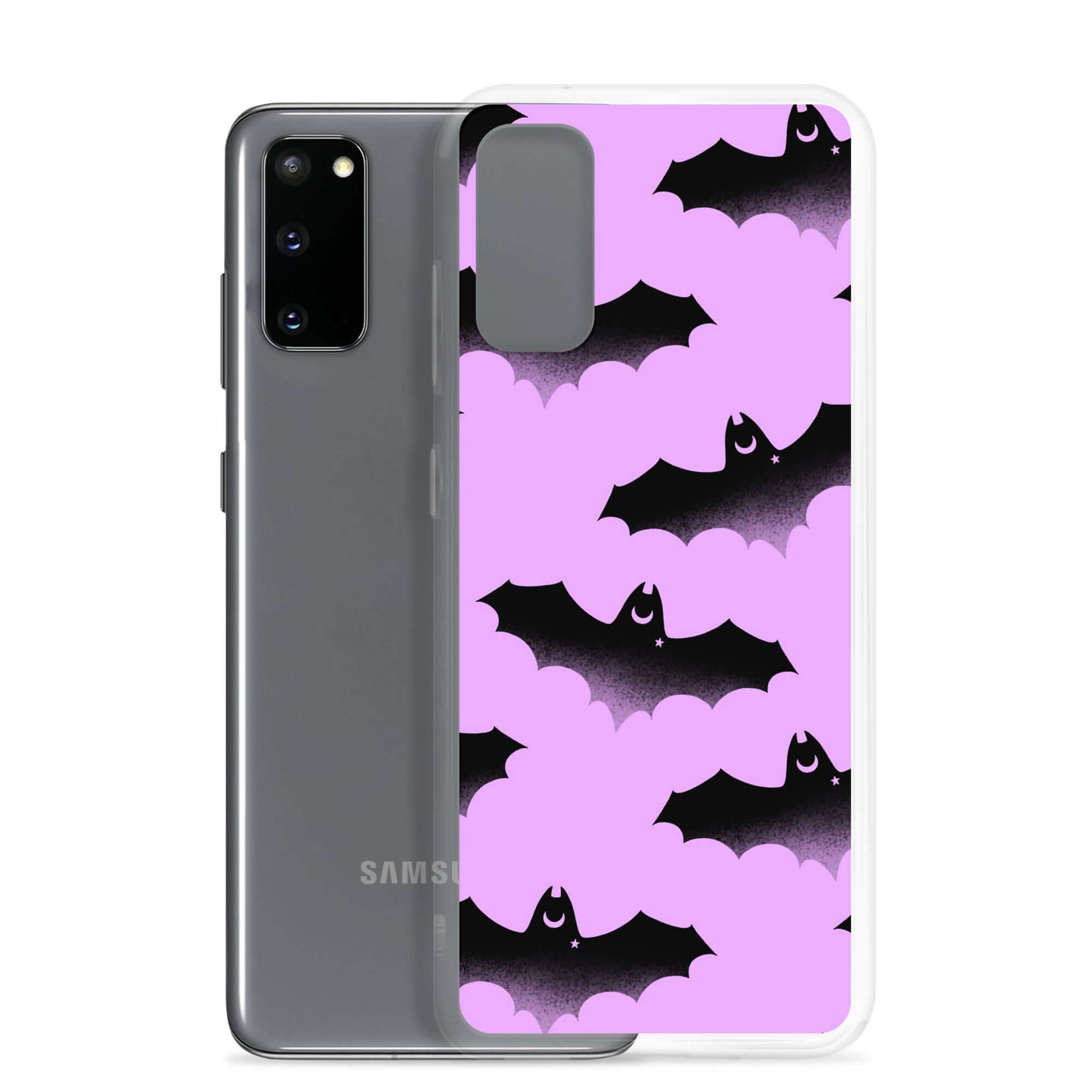 Protect your Samsung with the Aensland Samsung® Clear Case featuring playful bat designs for stylish, everyday use.