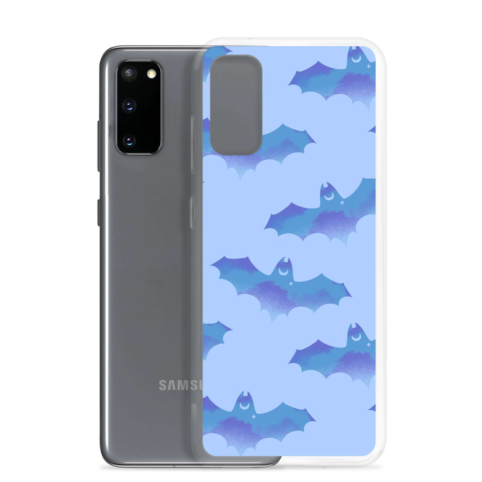 Sleek Lilith Samsung® Clear Case with a fun bat design, perfect for protecting your phone in style.