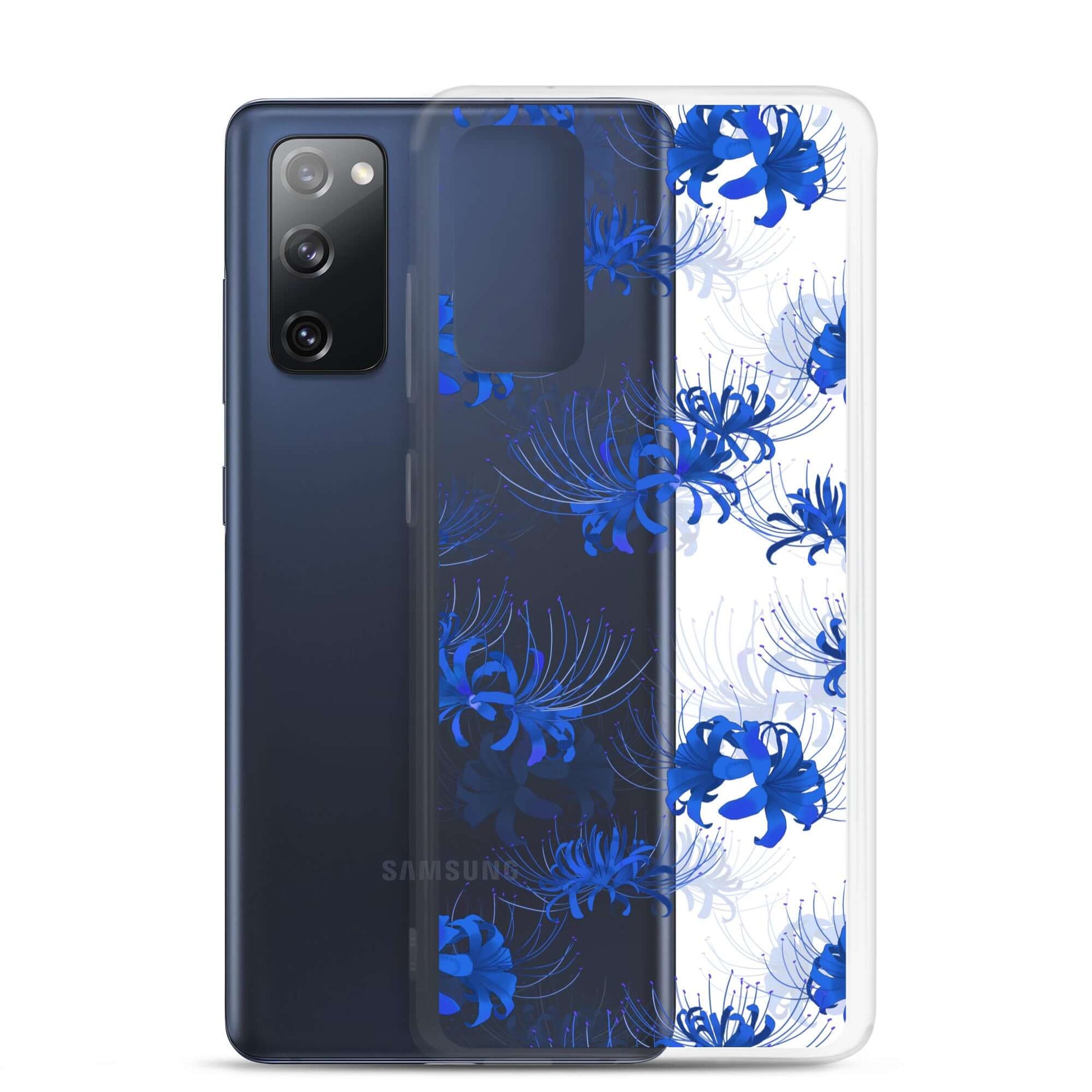Protect your phone in style with the Higanbana Samsung® Clear Case, featuring a vibrant floral design.