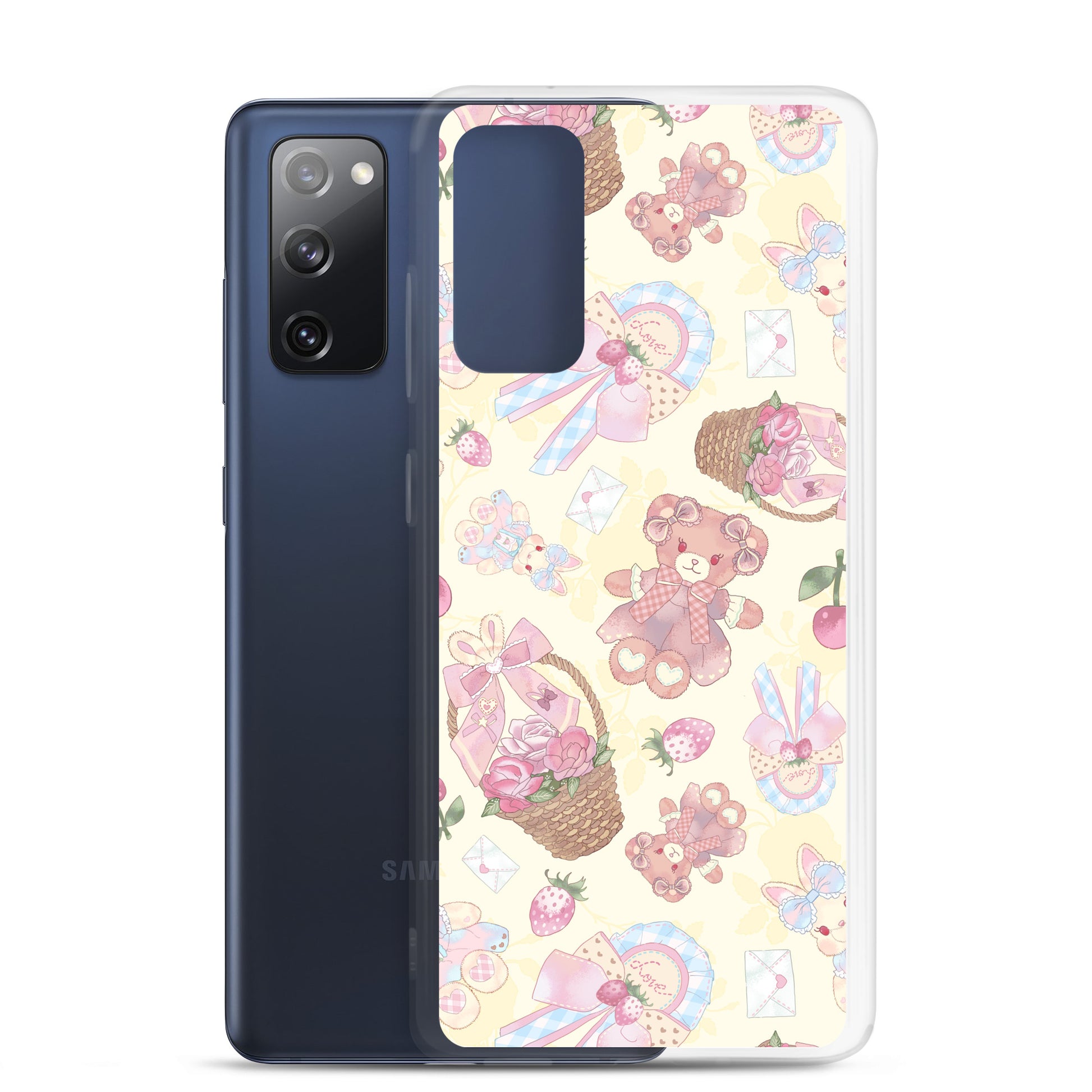Protect your phone stylishly with the Sweet Teddy Samsung® Clear Case, showcasing feminine designs and vibrant colors.
