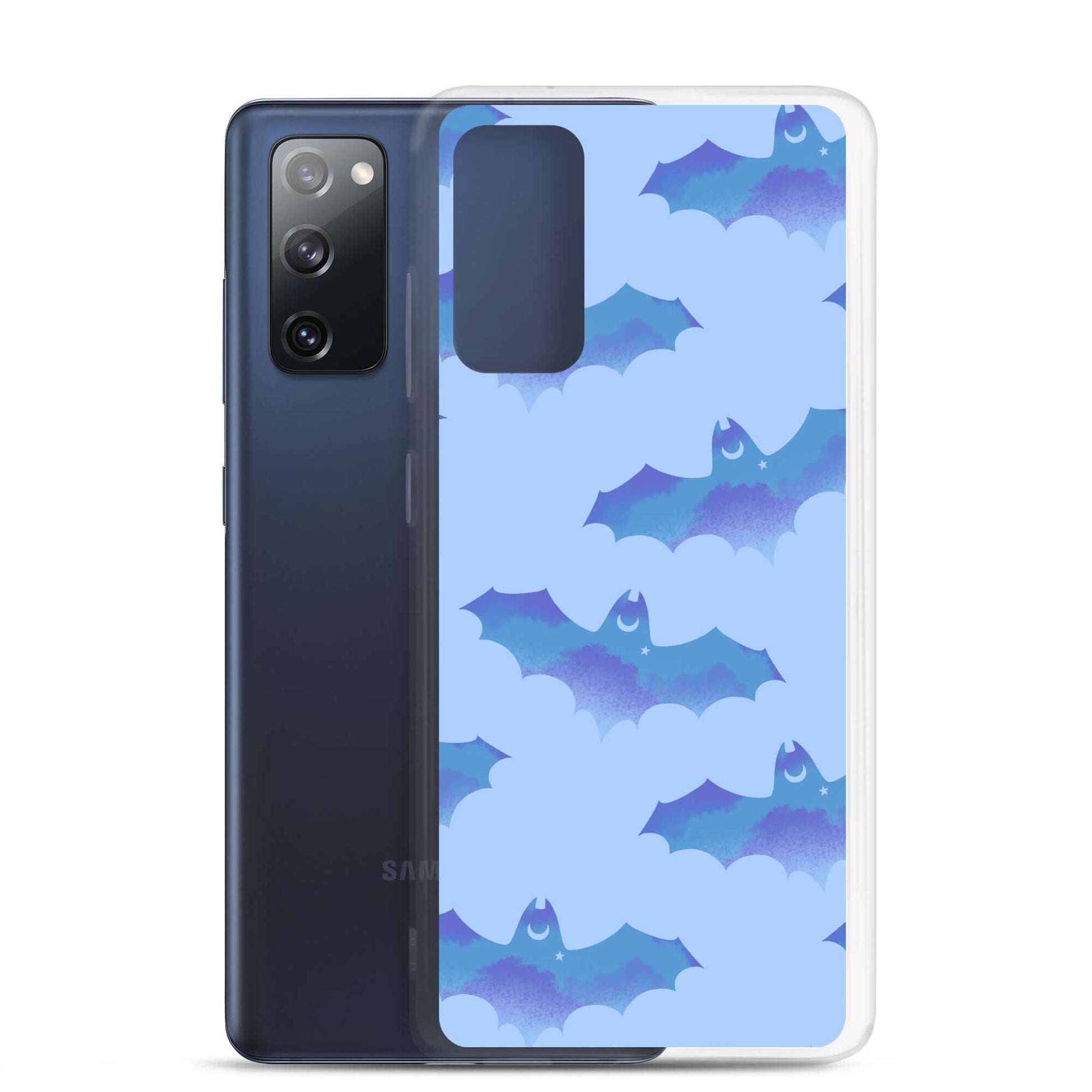 Sleek Lilith Samsung® Clear Case featuring a bat design, perfect for protecting your phone in style.