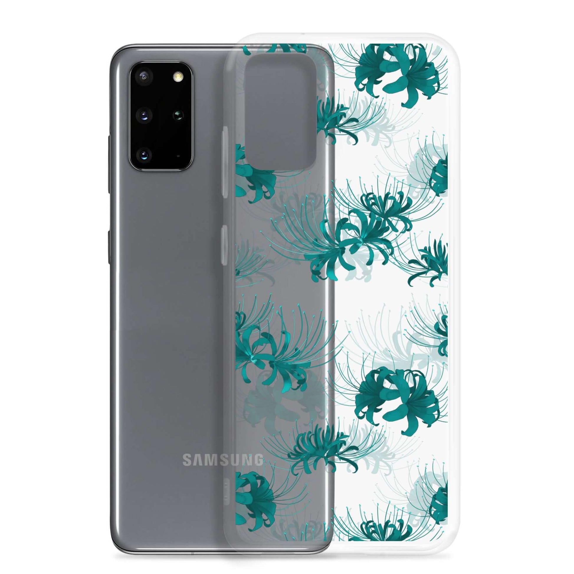 Higanbana Samsung® Clear Case showcases a stylish floral design while protecting your device from damage.