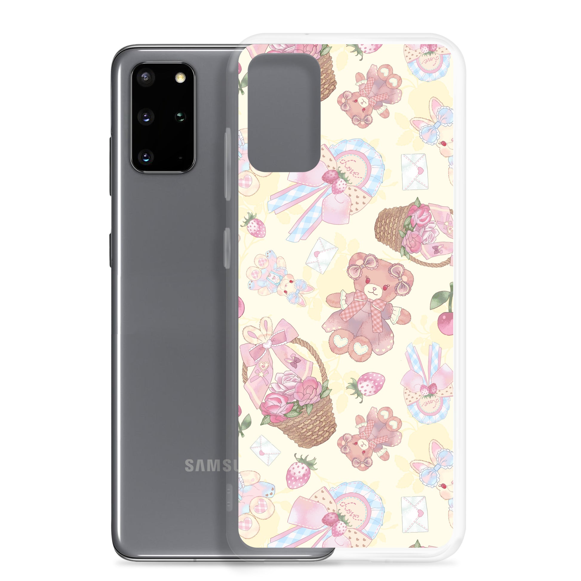 Stylish Sweet Teddy Samsung® Clear Case showcases vibrant designs while protecting your phone from damage.