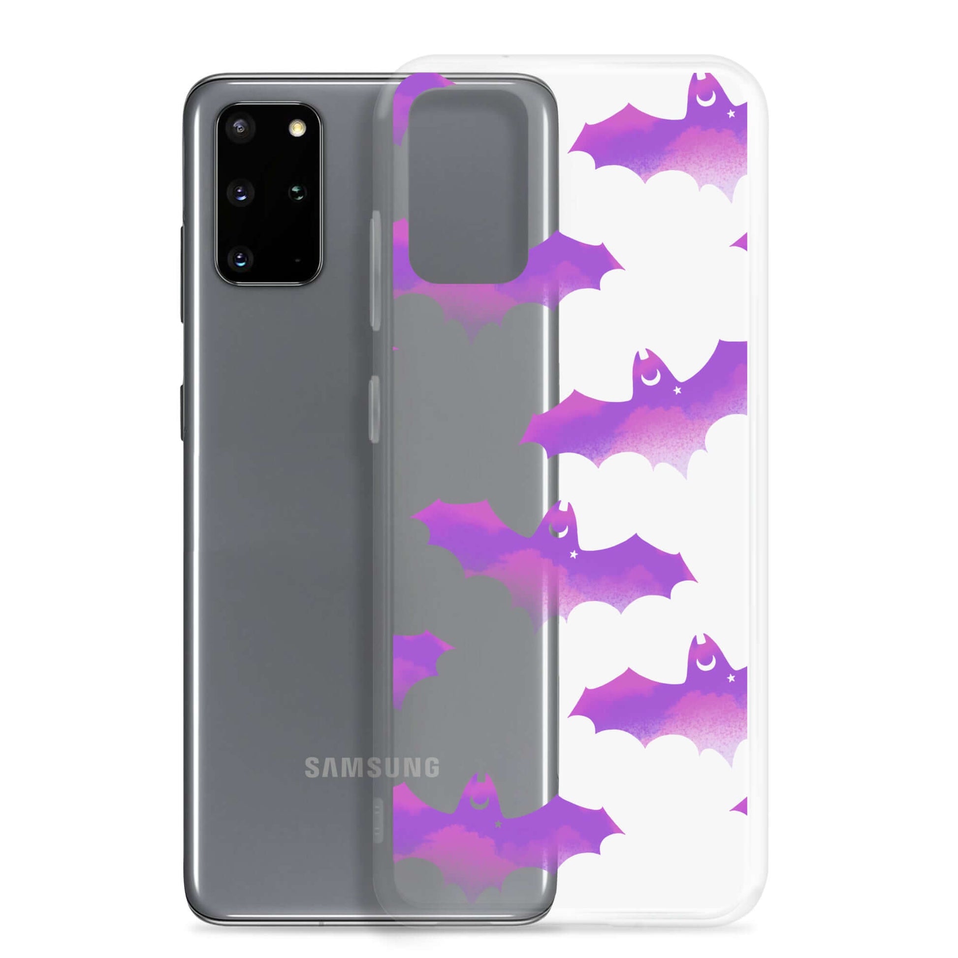 Protect your phone in style with the Aensland Samsung® Clear Case featuring playful bats for a unique touch.