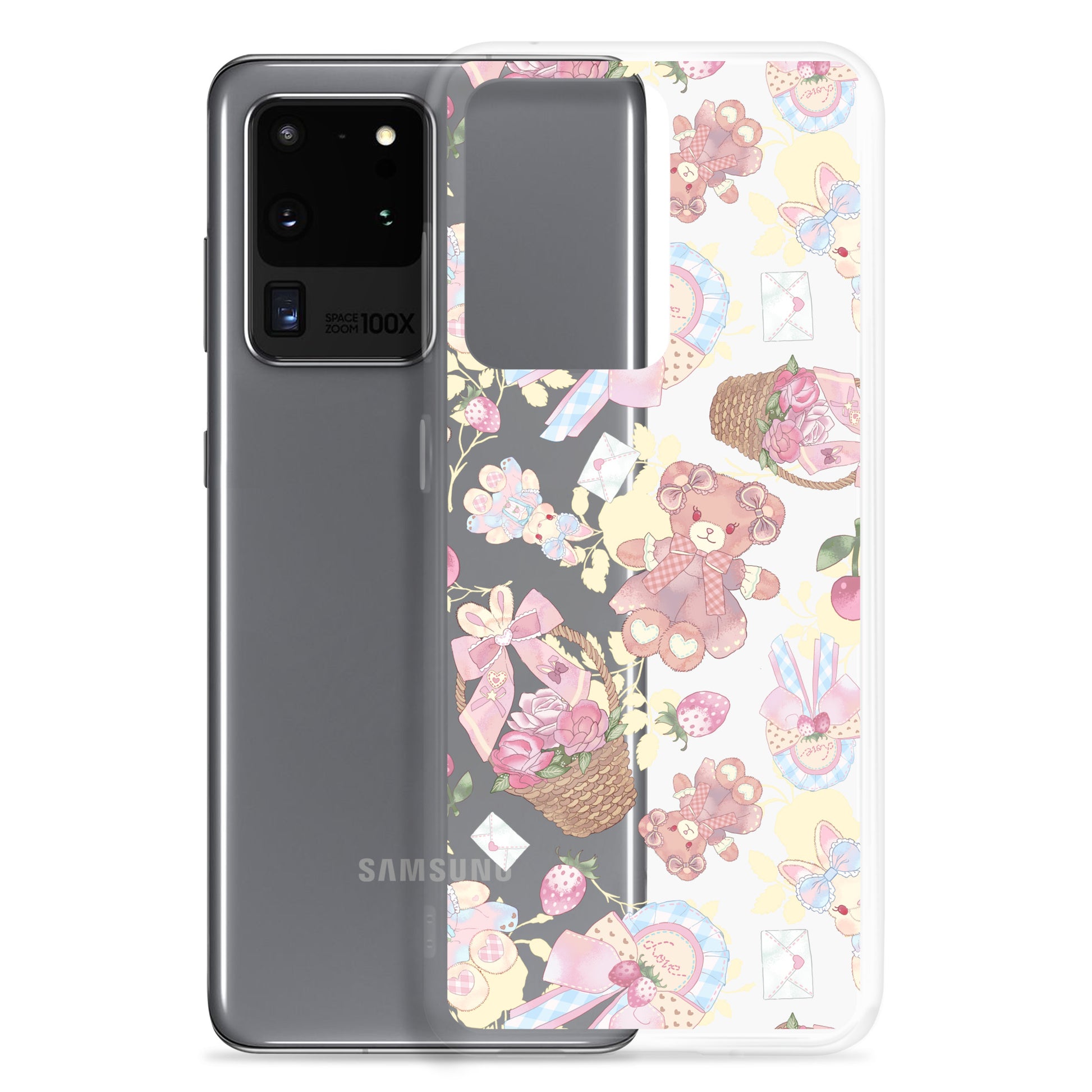 Showcase your style with the Sweet Teddy Samsung® Clear Case, designed for protection and feminine flair.
