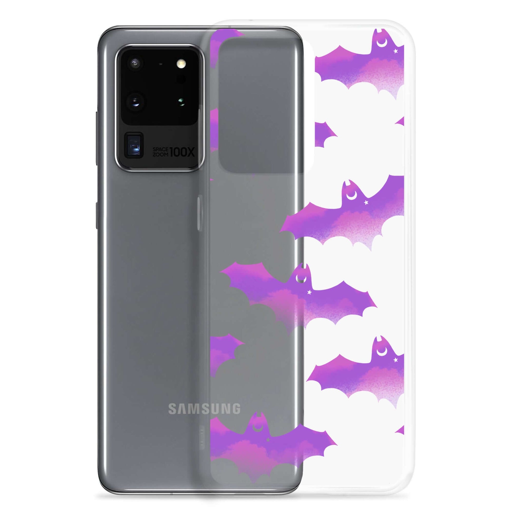 Protect your phone stylishly with the Aensland Samsung® Clear Case featuring playful bats design.