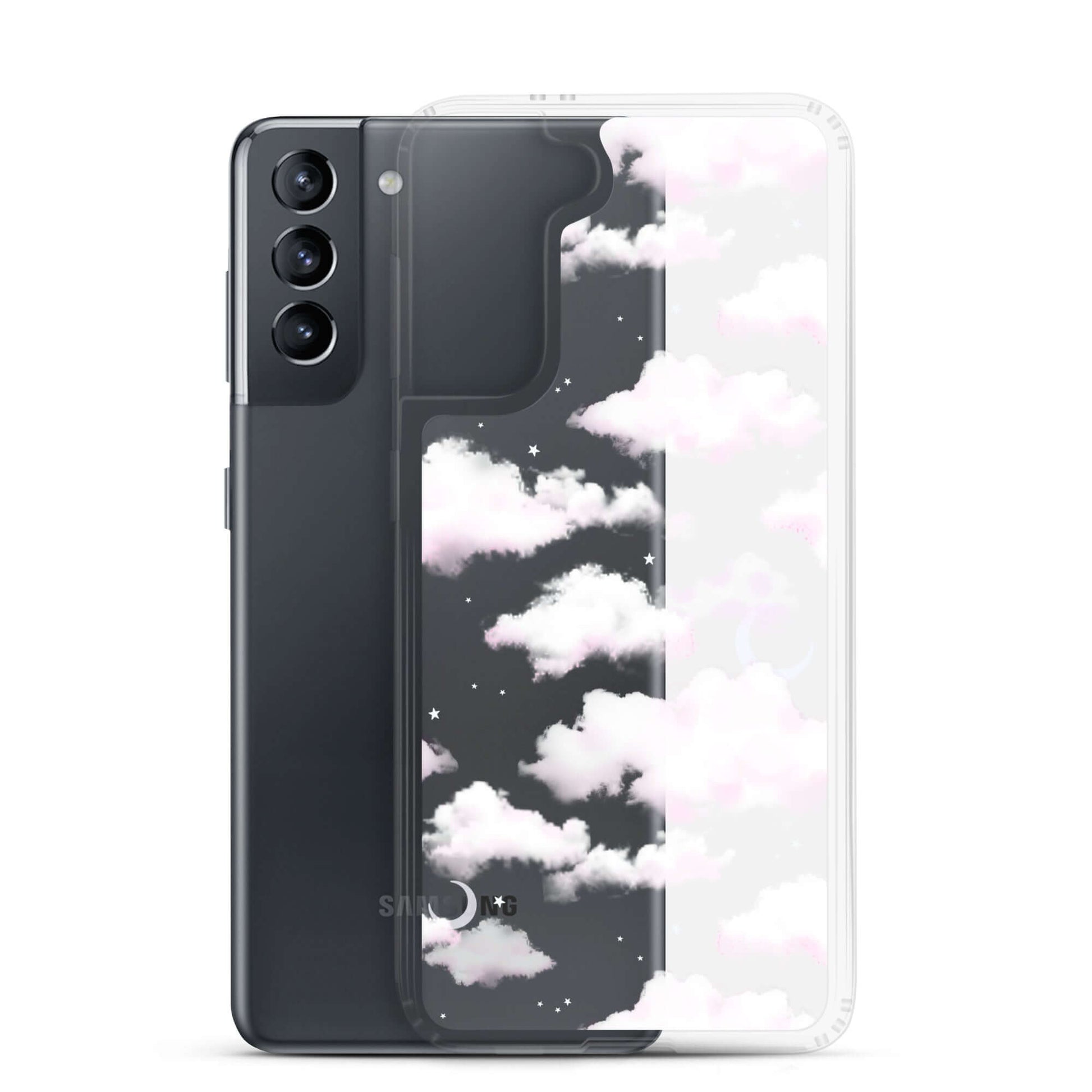 Cloudy Sky Samsung® Clear Case features dreamy cloud designs, adding style and protection to your Galaxy S21.