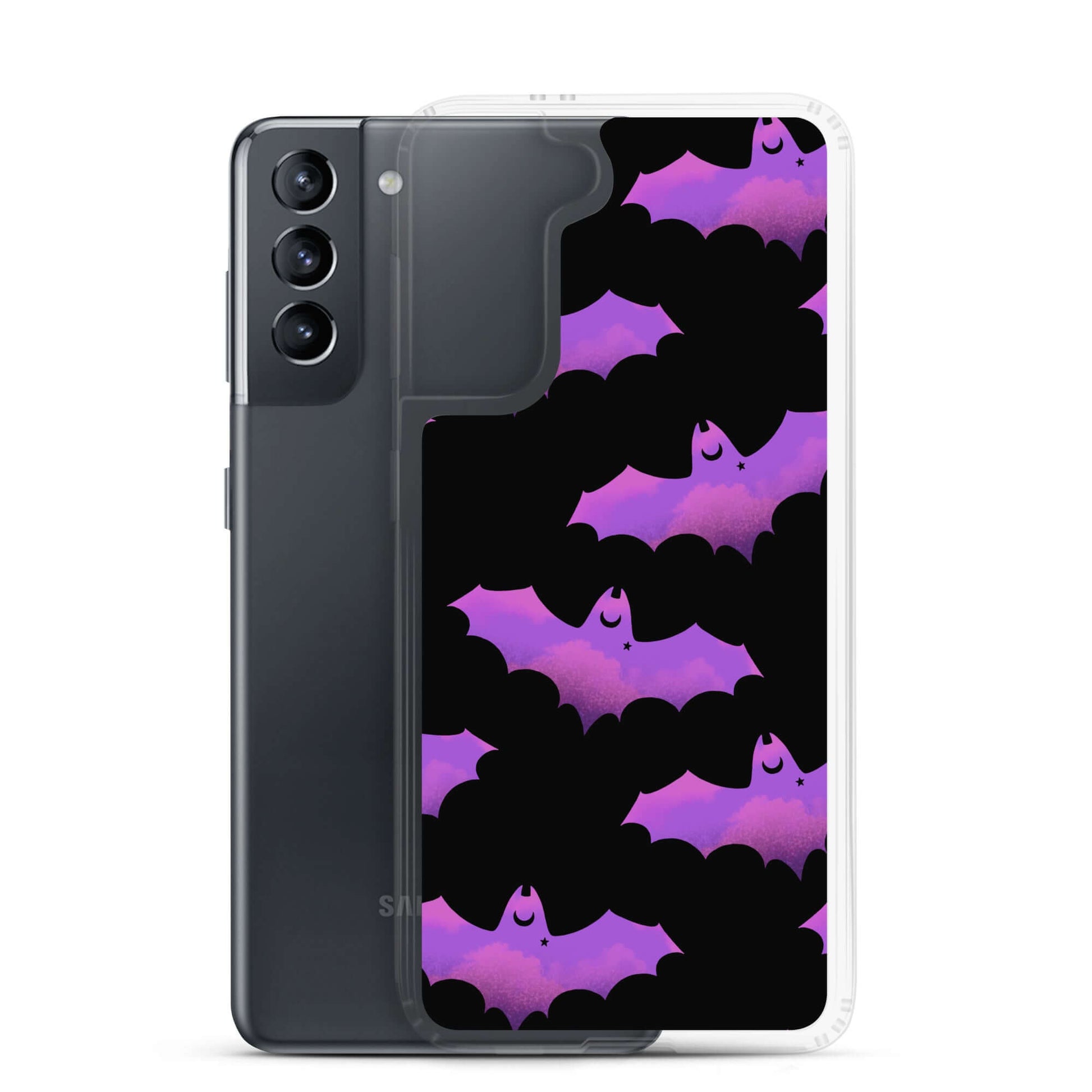 Protect your phone stylishly with the Aensland Samsung® Clear Case featuring adorable bats on a sleek design.