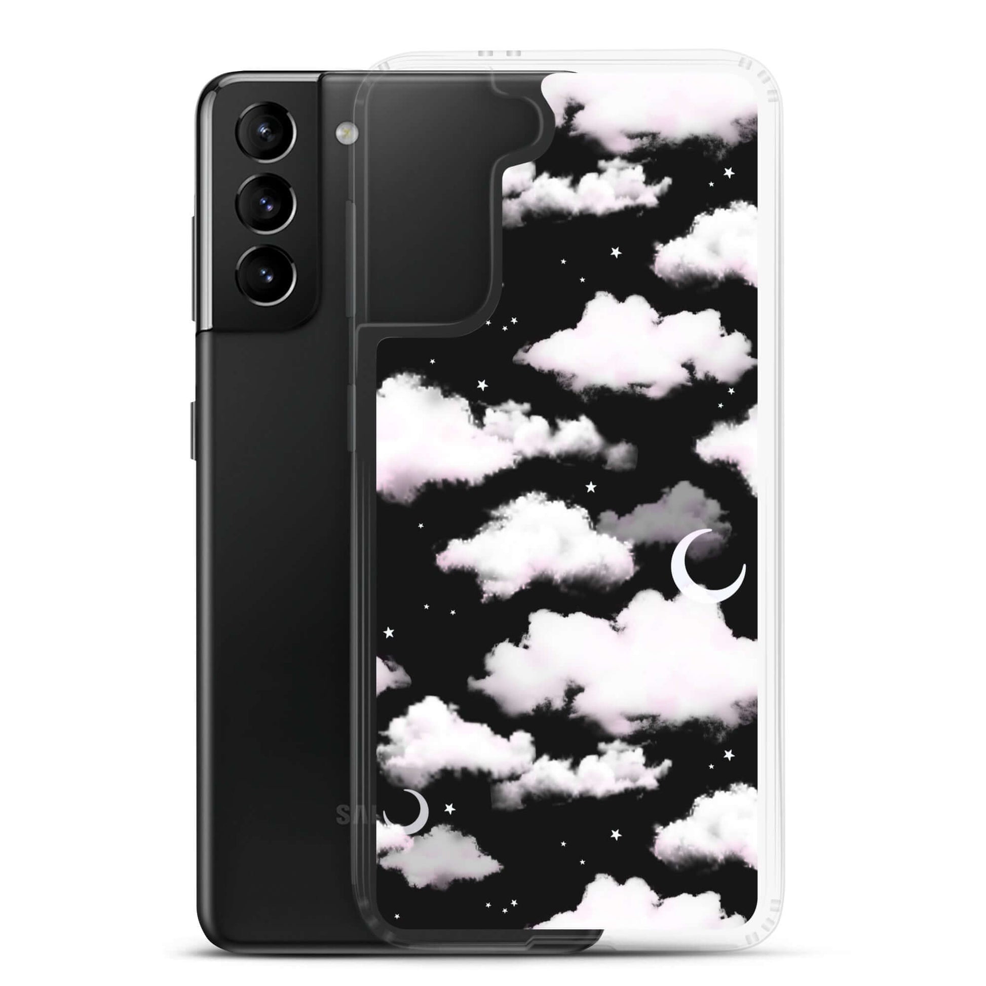 Protect your phone with the stylish Cloudy Sky Samsung® Clear Case featuring dreamy clouds and a sleek design.