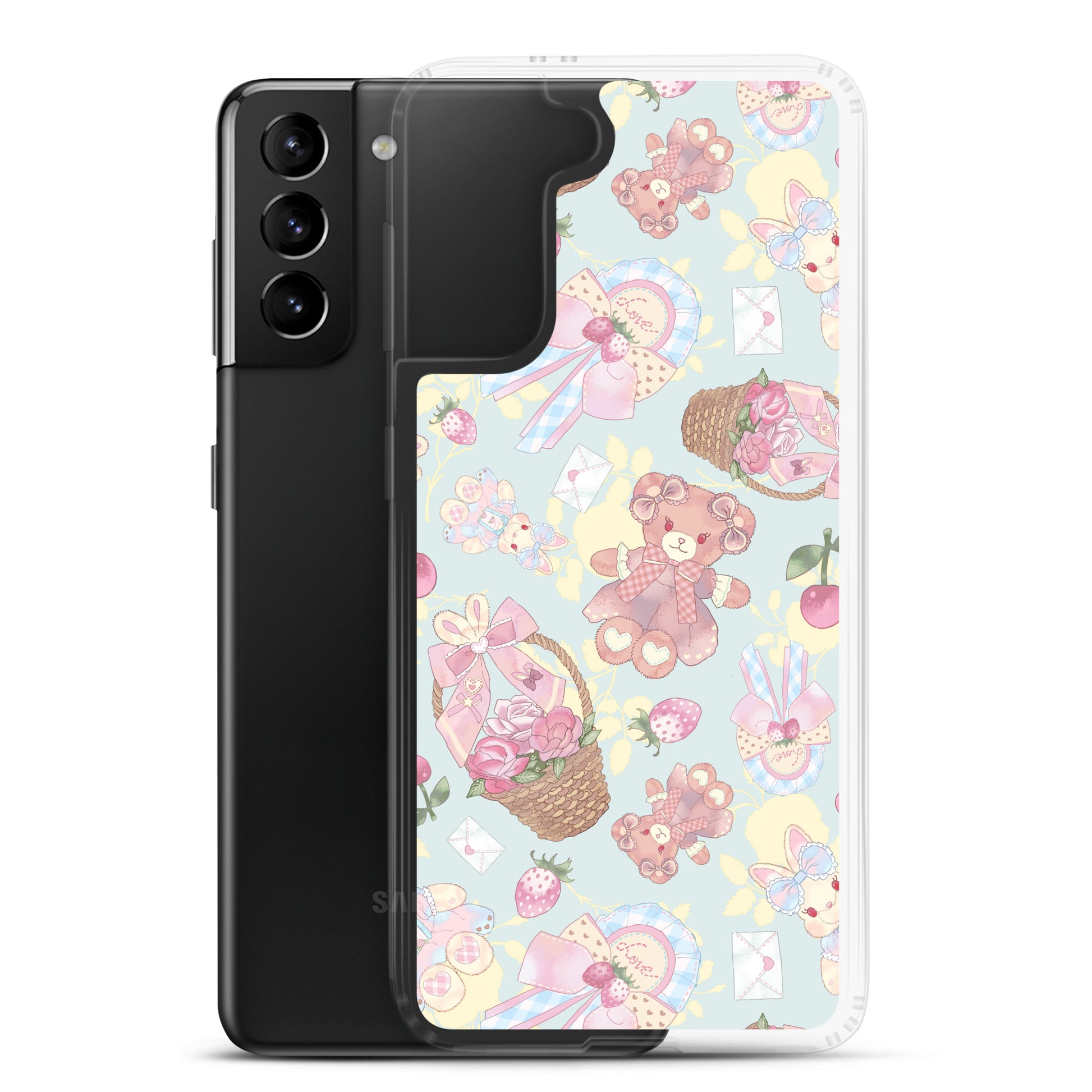 Stylishly protect your phone with the Sweet Teddy Samsung® Clear Case, featuring vibrant colors and adorable designs.
