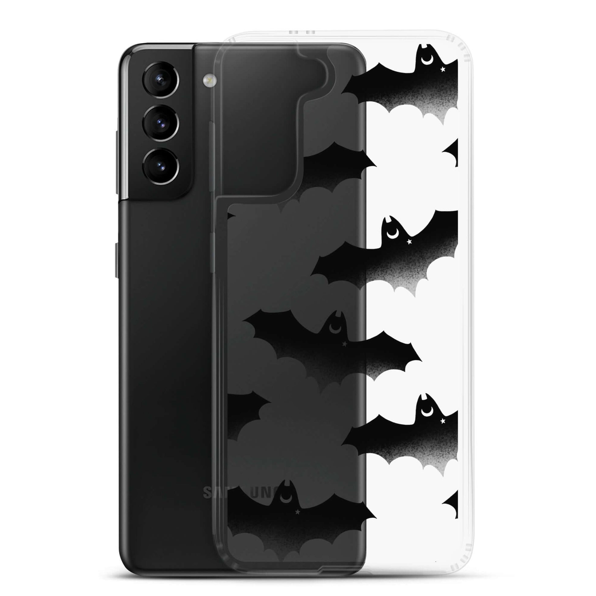 Aensland Samsung® Clear Case featuring playful bat design, perfect for style and protection on the go.