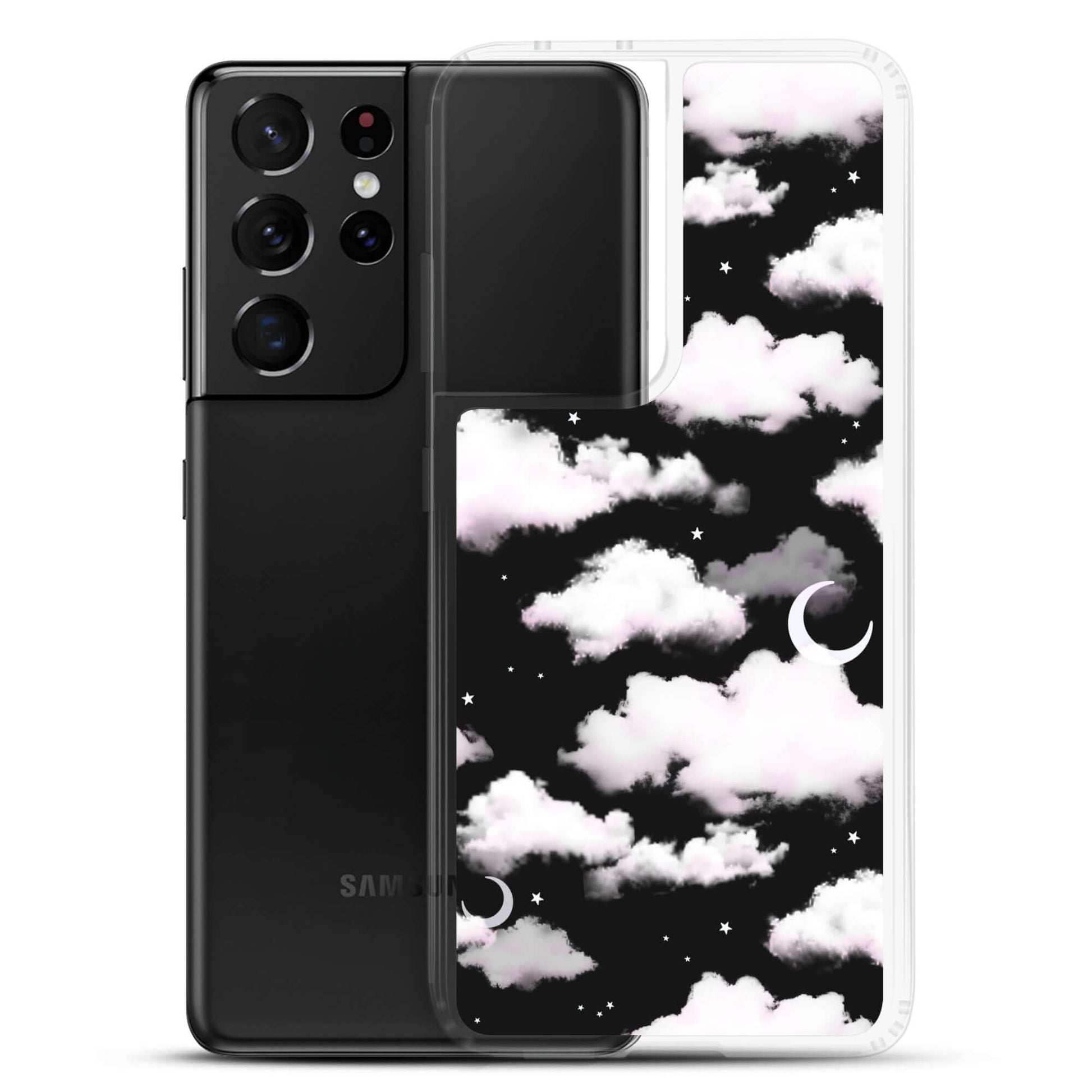 Cloudy Sky Samsung® Clear Case showcases dreamy clouds, adding style while protecting your phone from everyday wear.