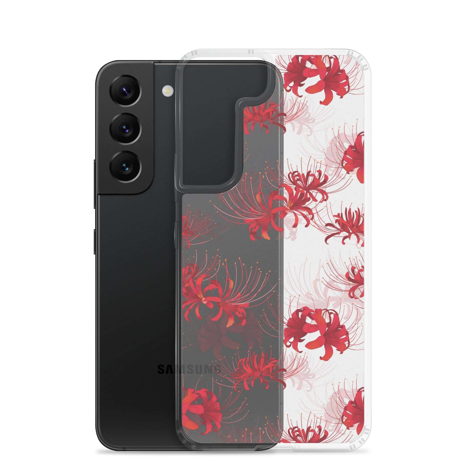 Protect your phone with the stylish Higanbana Samsung® Clear Case featuring a vibrant floral design.