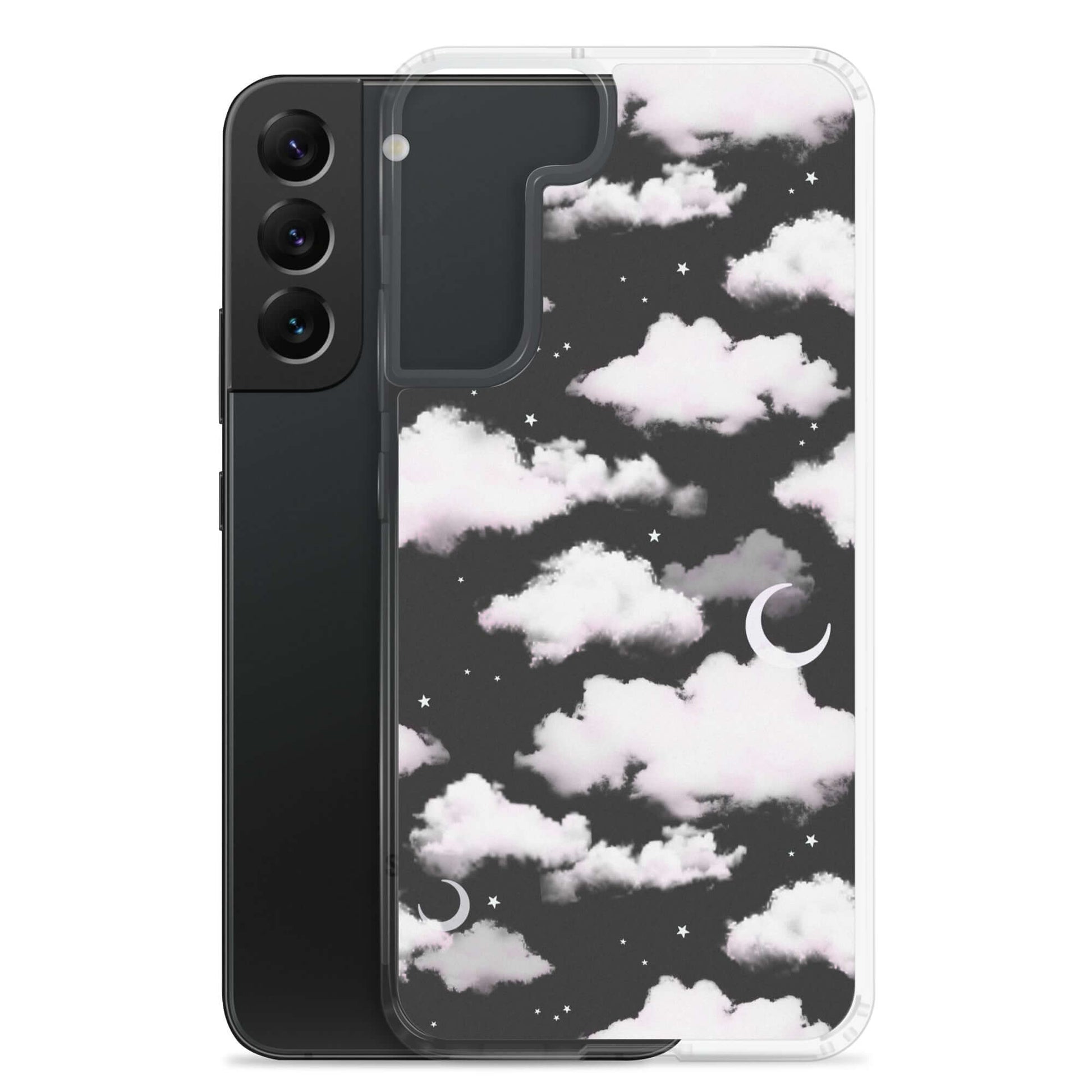 Protect your phone with the Cloudy Sky Samsung® Clear Case featuring dreamy cloud patterns and sleek design.
