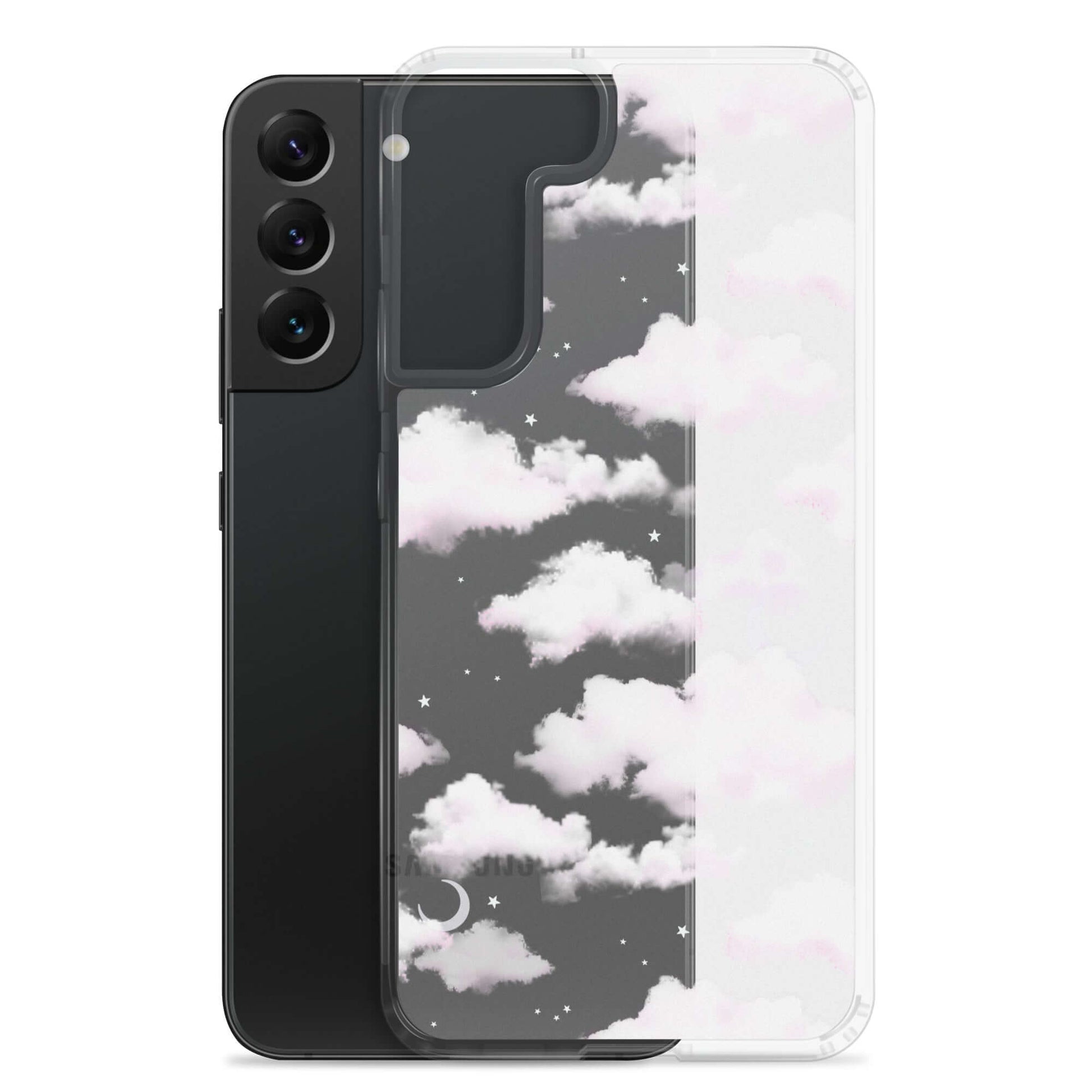 Protect your phone in style with the Cloudy Sky Samsung® Clear Case, showcasing dreamy cloud designs.