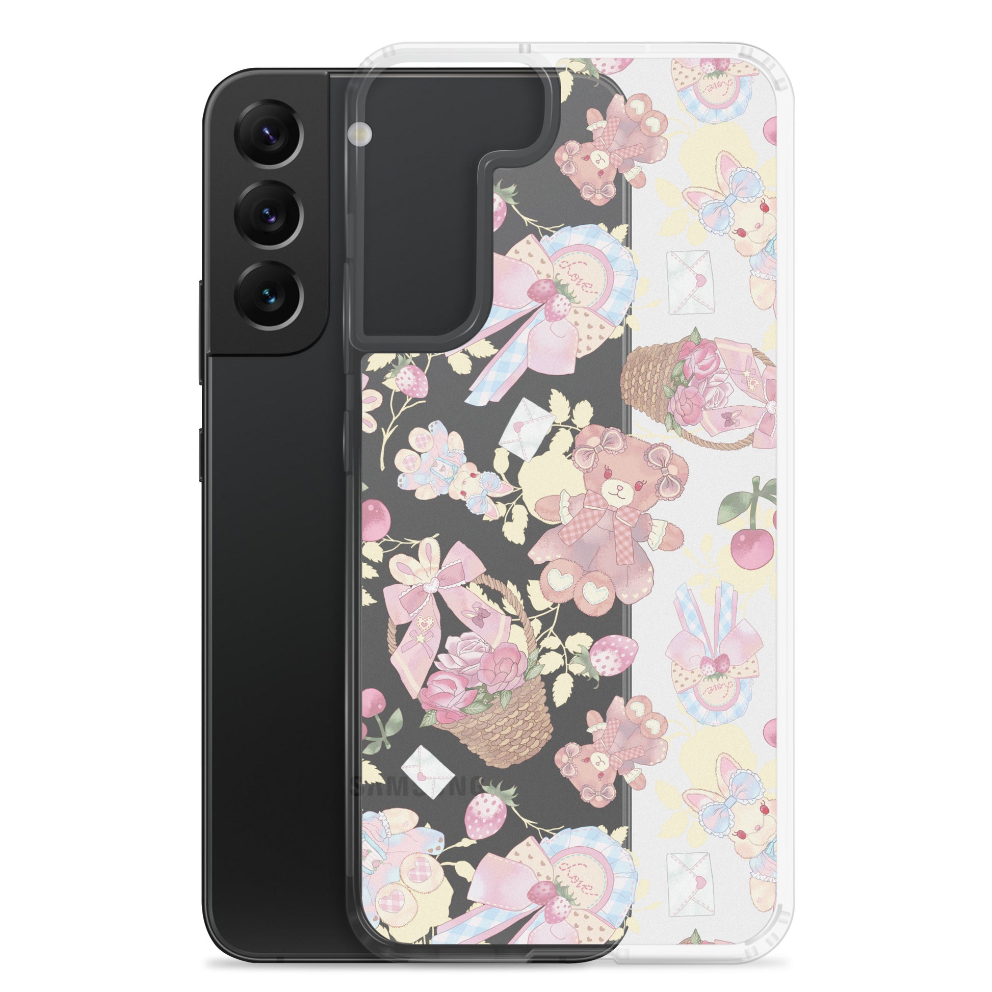 Protect your phone in style with the Sweet Teddy Samsung® Clear Case, showcasing vibrant, feminine designs.