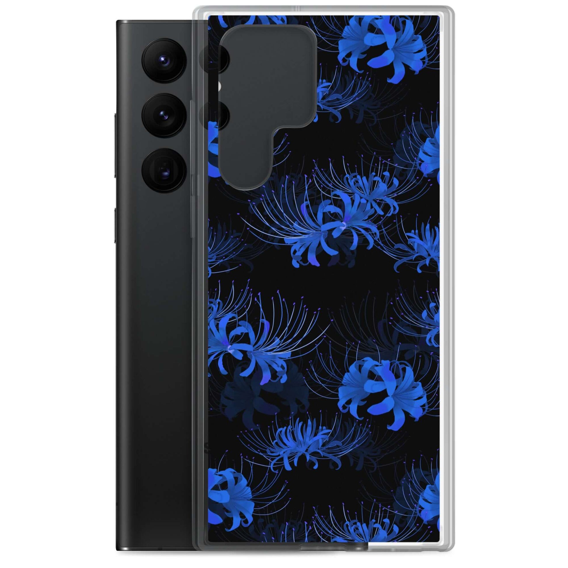 Higanbana Samsung® Clear Case features a floral design, offering sleek protection for your Galaxy S22 Ultra.