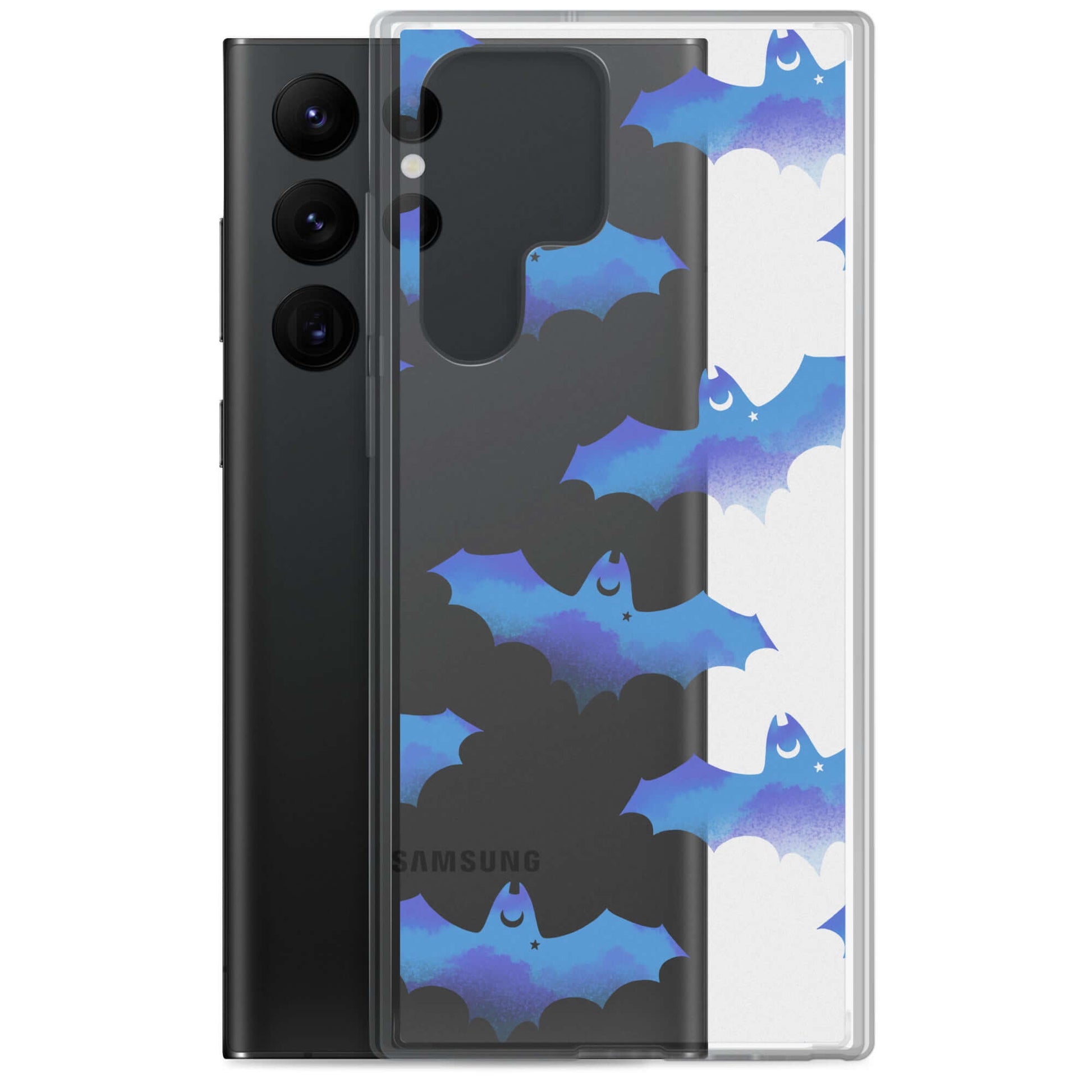 Protect your phone with the stylish Lilith Samsung® Clear Case featuring a playful bat design for everyday use.