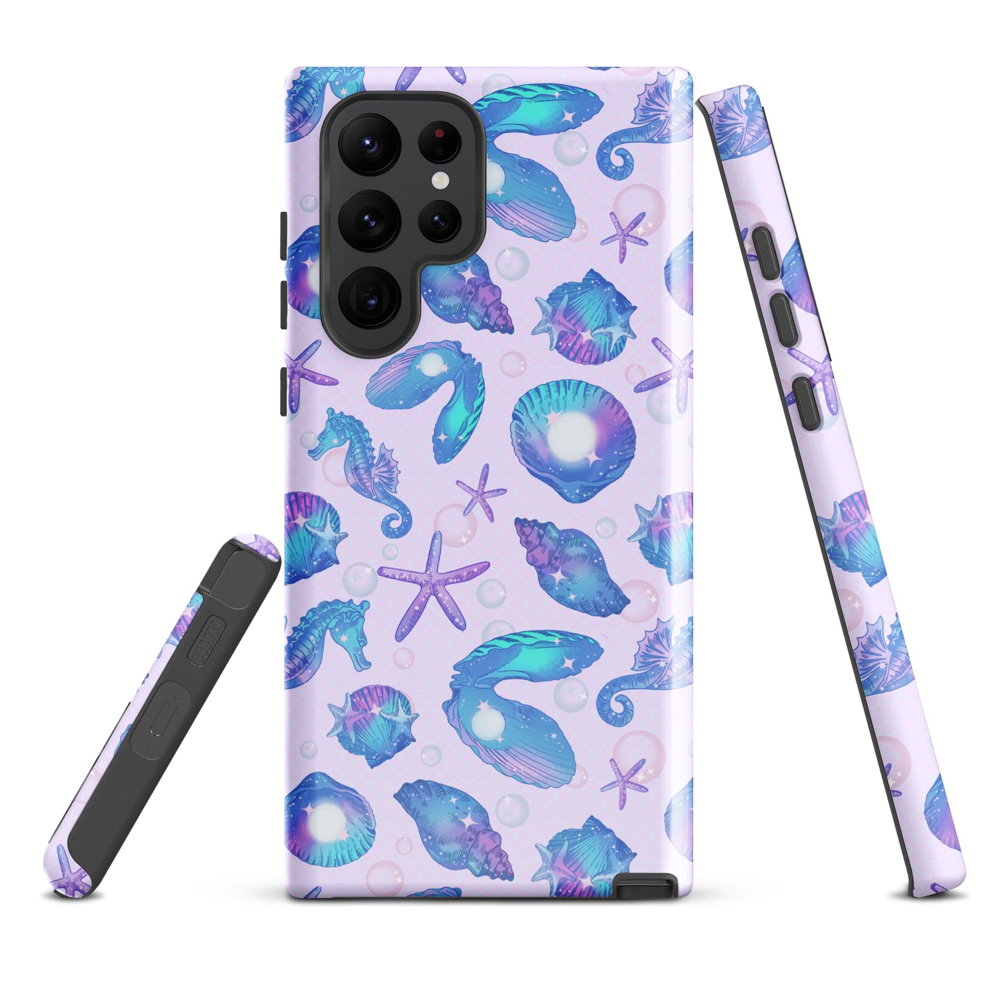 Stylish Sea Princess Samsung® Tough Case features a vibrant sea life design with dual-layer protection for your phone.