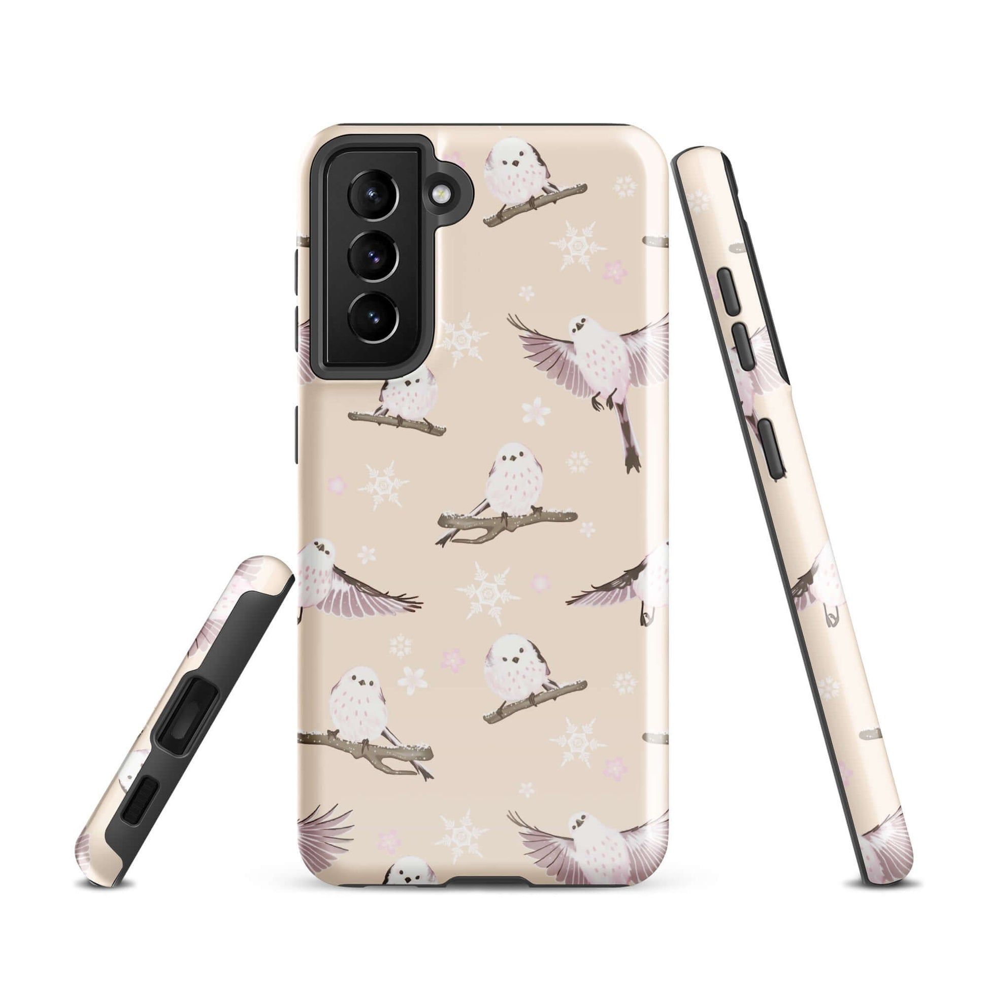 Stylish Snow Bird Samsung® Tough Case features impact-resistant design, perfect for protecting your phone with flair.