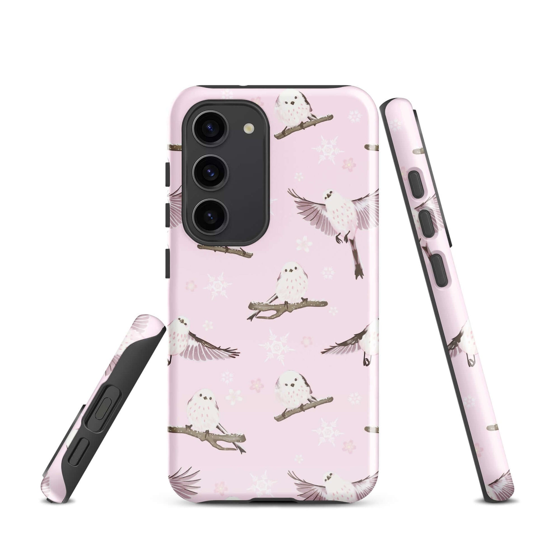 Stylish Snow Bird Samsung® Tough Case featuring impact-resistant design for ultimate protection and artistic flair.
