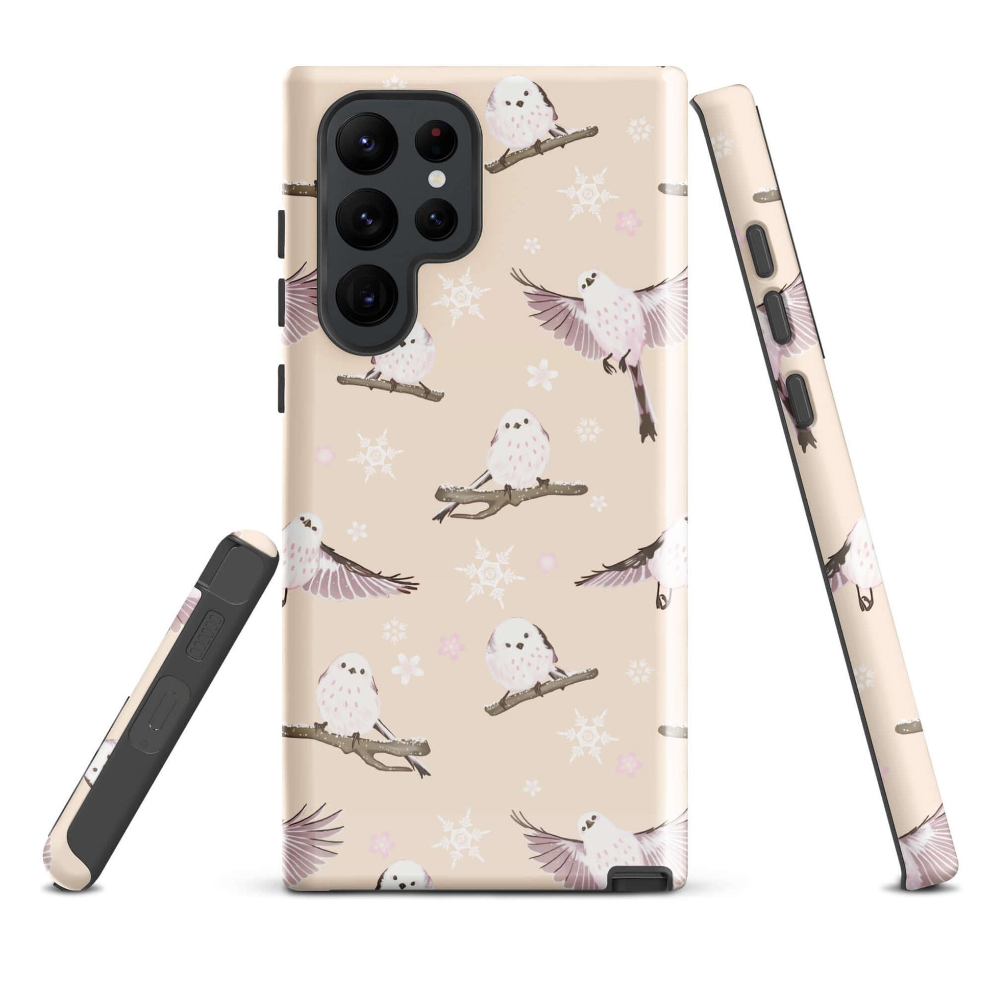 Snow Bird Samsung® Tough Case features a charming design, offering durability and protection for your phone.