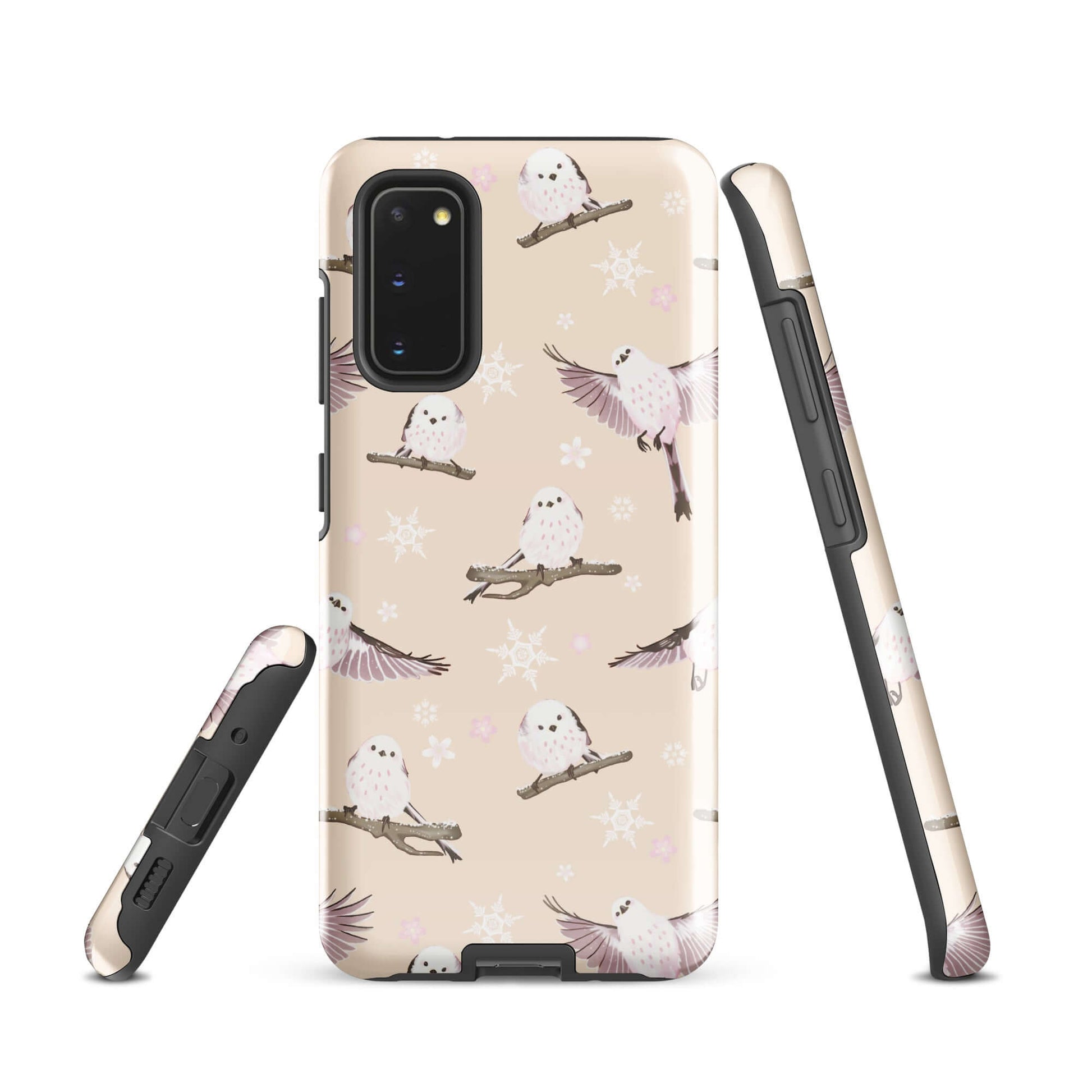 Stylish Snow Bird Samsung® Tough Case features impact resistance and a dual-layer design for ultimate phone protection.