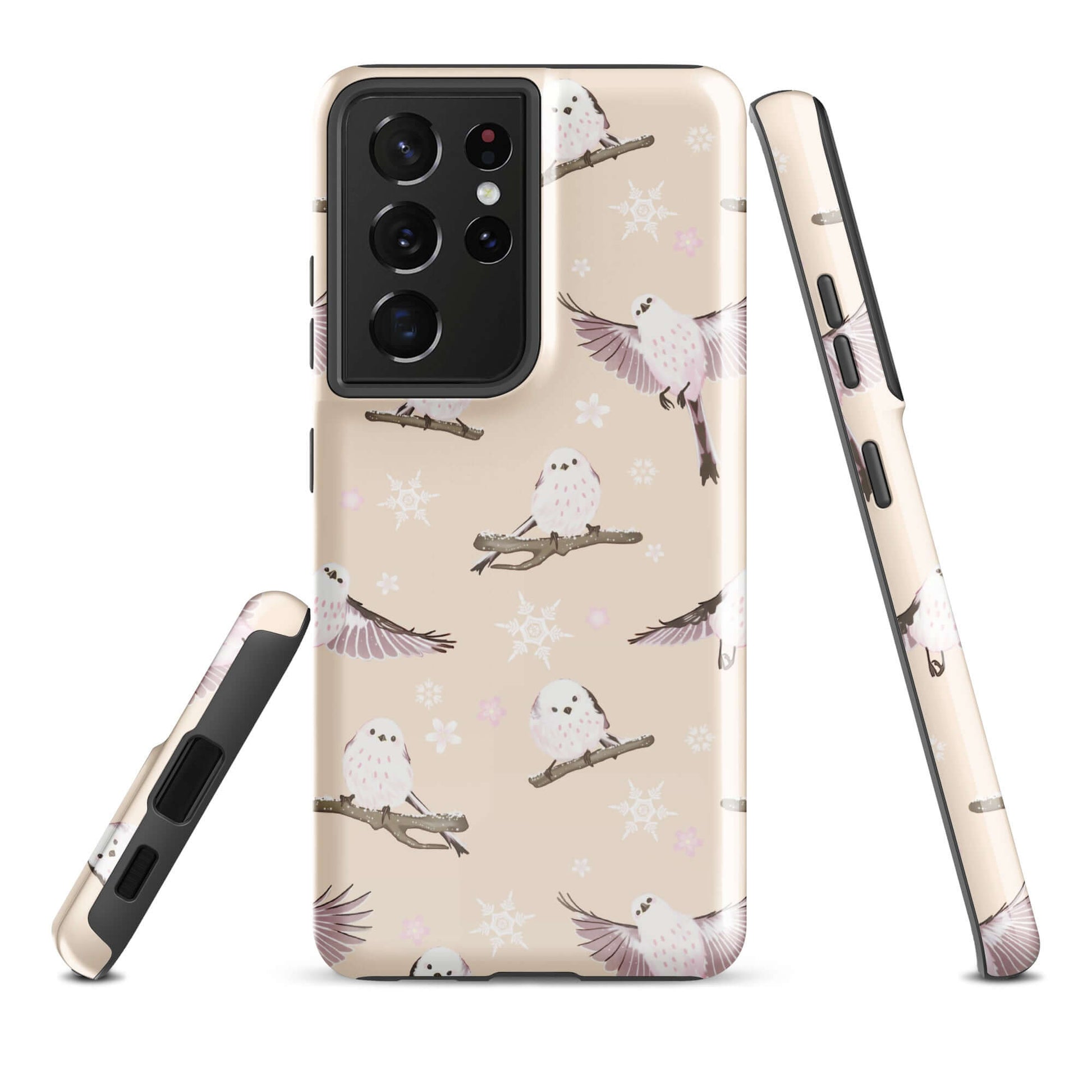 Protect your phone with the Snow Bird Samsung® Tough Case, featuring a charming design and dual-layer durability.