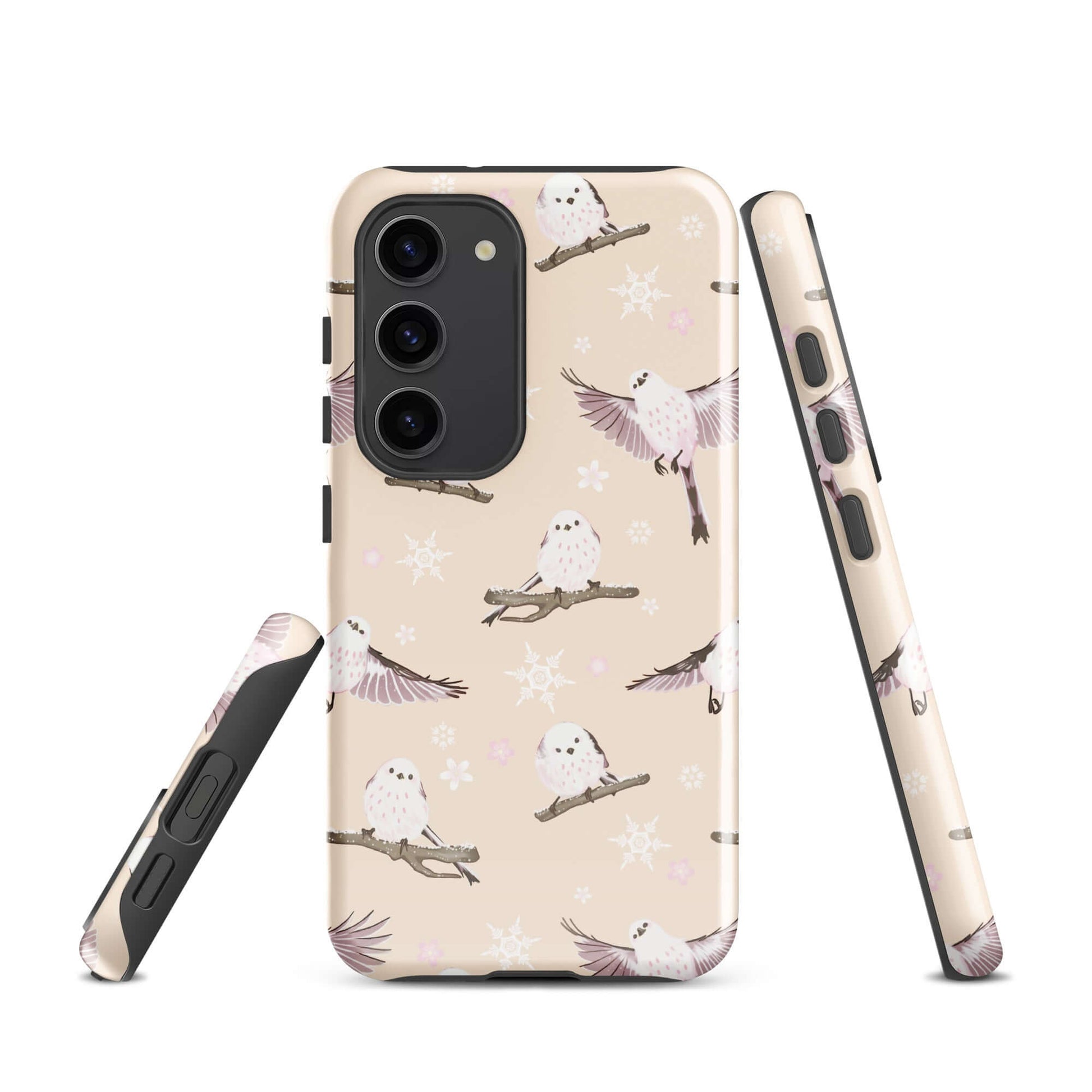 Stylish Snow Bird Samsung® Tough Case features impact-resistant design for ultimate protection and artistic flair.