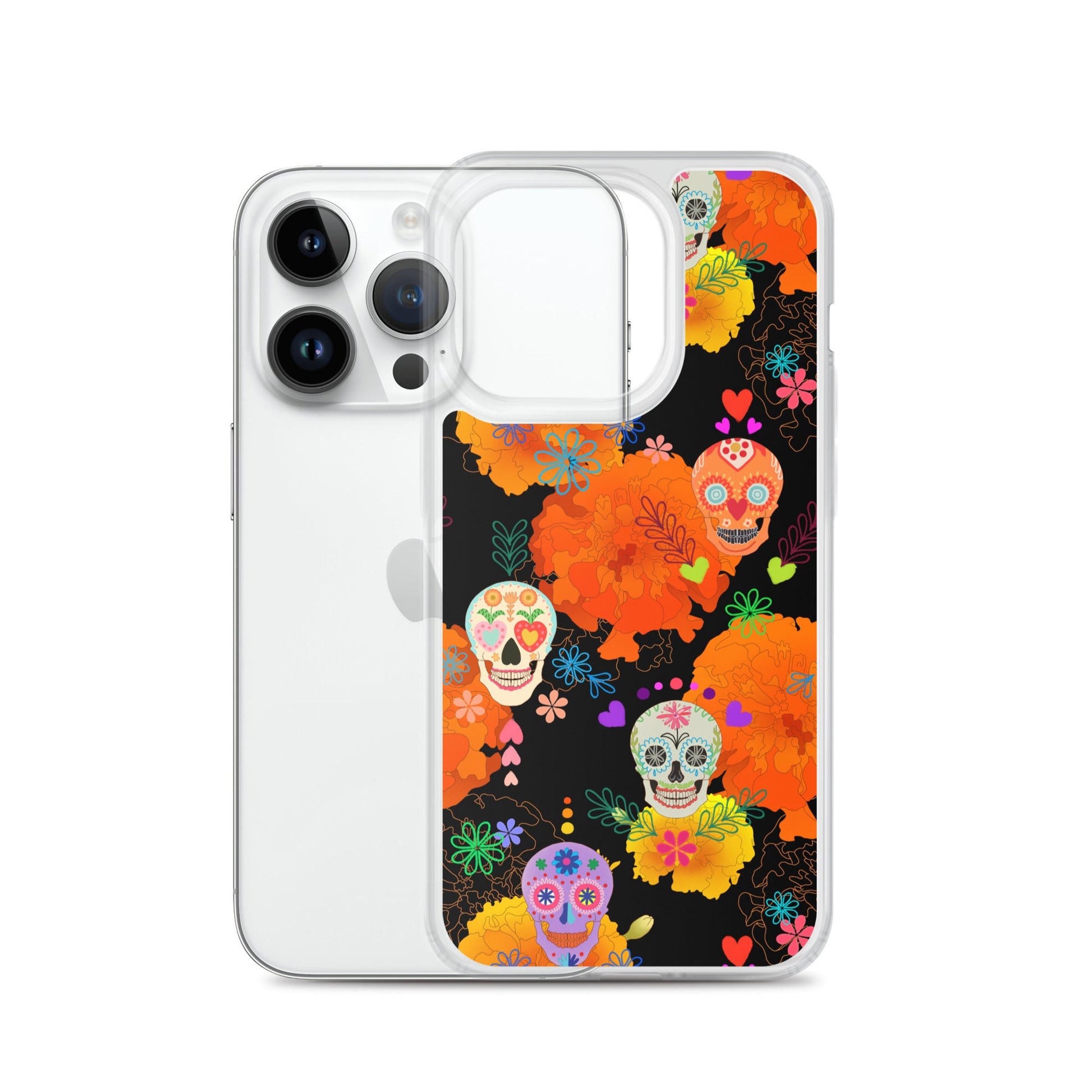 Protect your phone in style with the Sugar Skull iPhone® Clear Case featuring vibrant designs and durable protection.