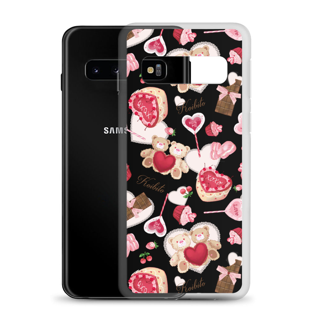 Cute Sugar Sweetheart Samsung® Clear Case featuring delightful Valentine's Day designs, perfect for protecting your phone.
