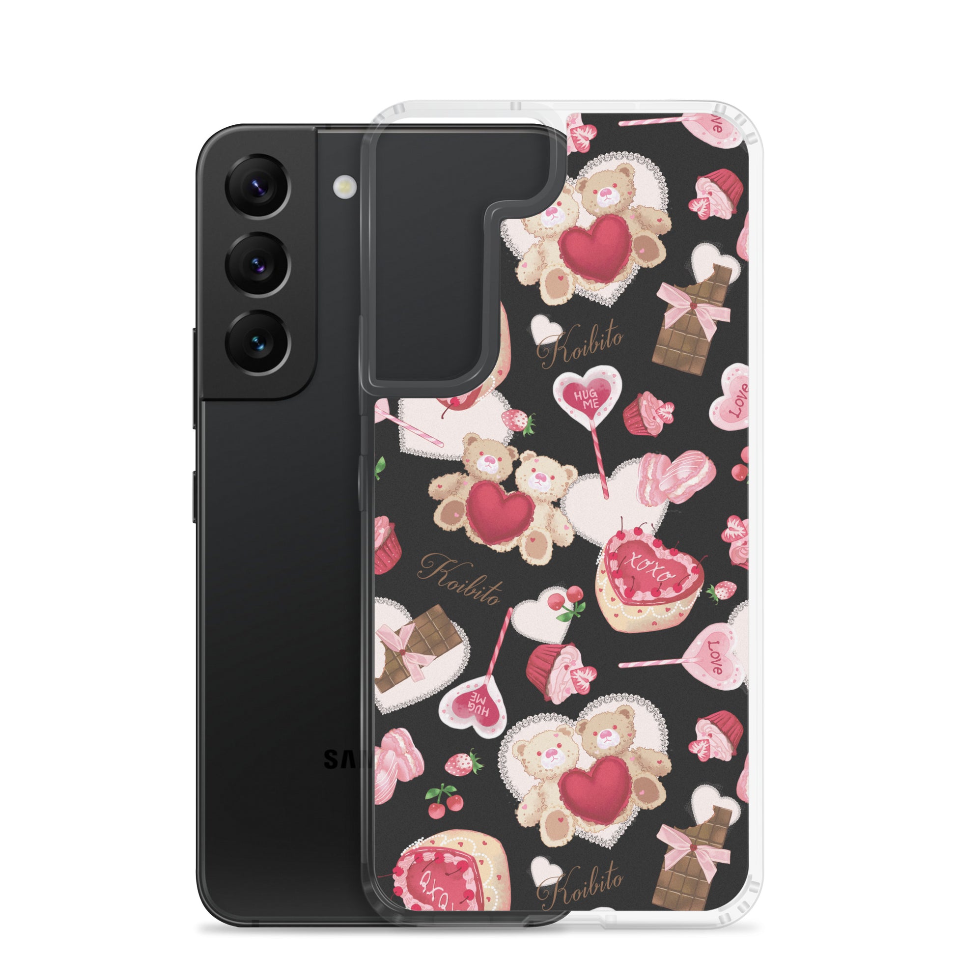 Cute Sugar Sweetheart Samsung® Clear Case featuring playful designs, perfect for Valentine's Day phone protection.