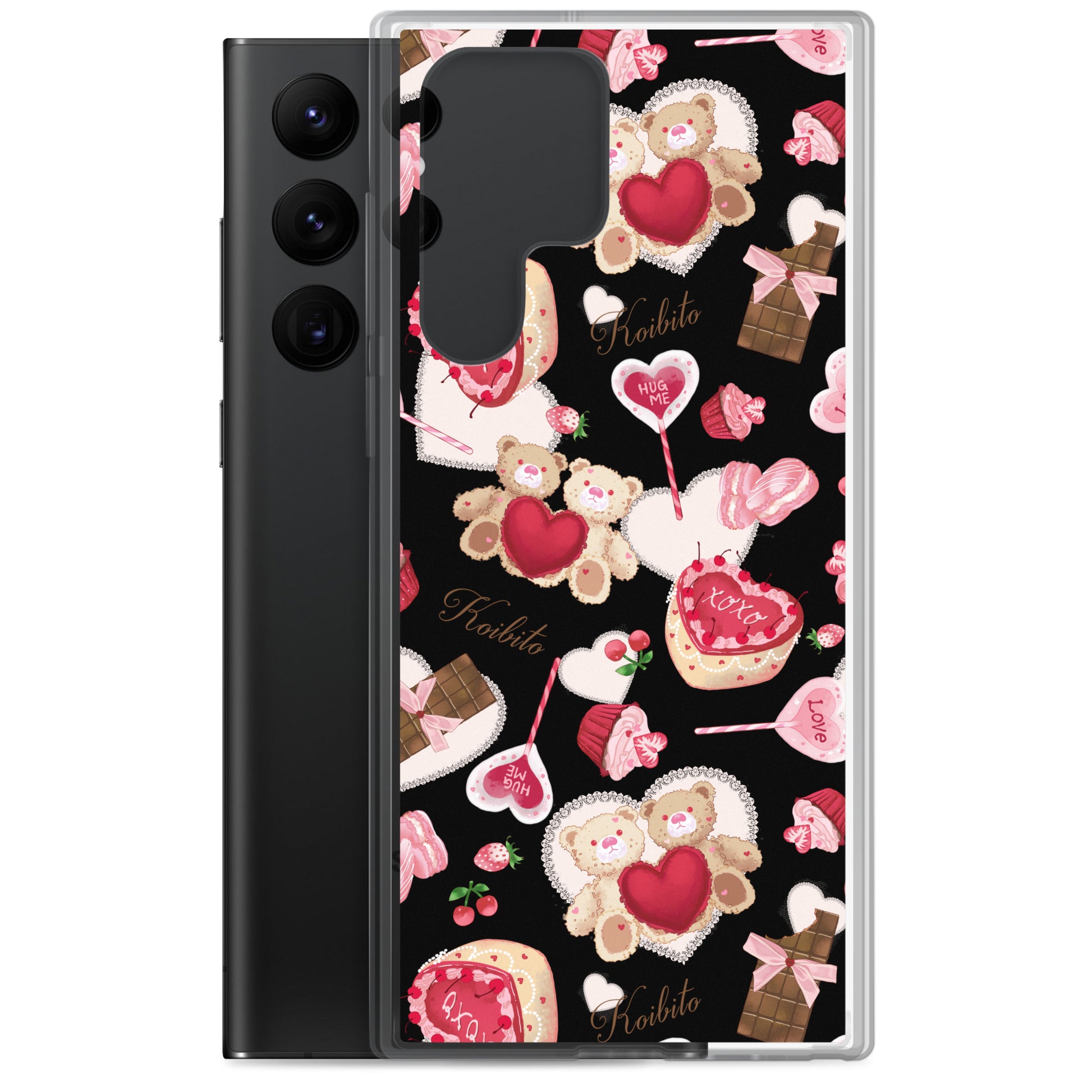 Stylish Sugar Sweetheart Samsung® Clear Case features cute designs, perfect for Valentine's Day phone protection.