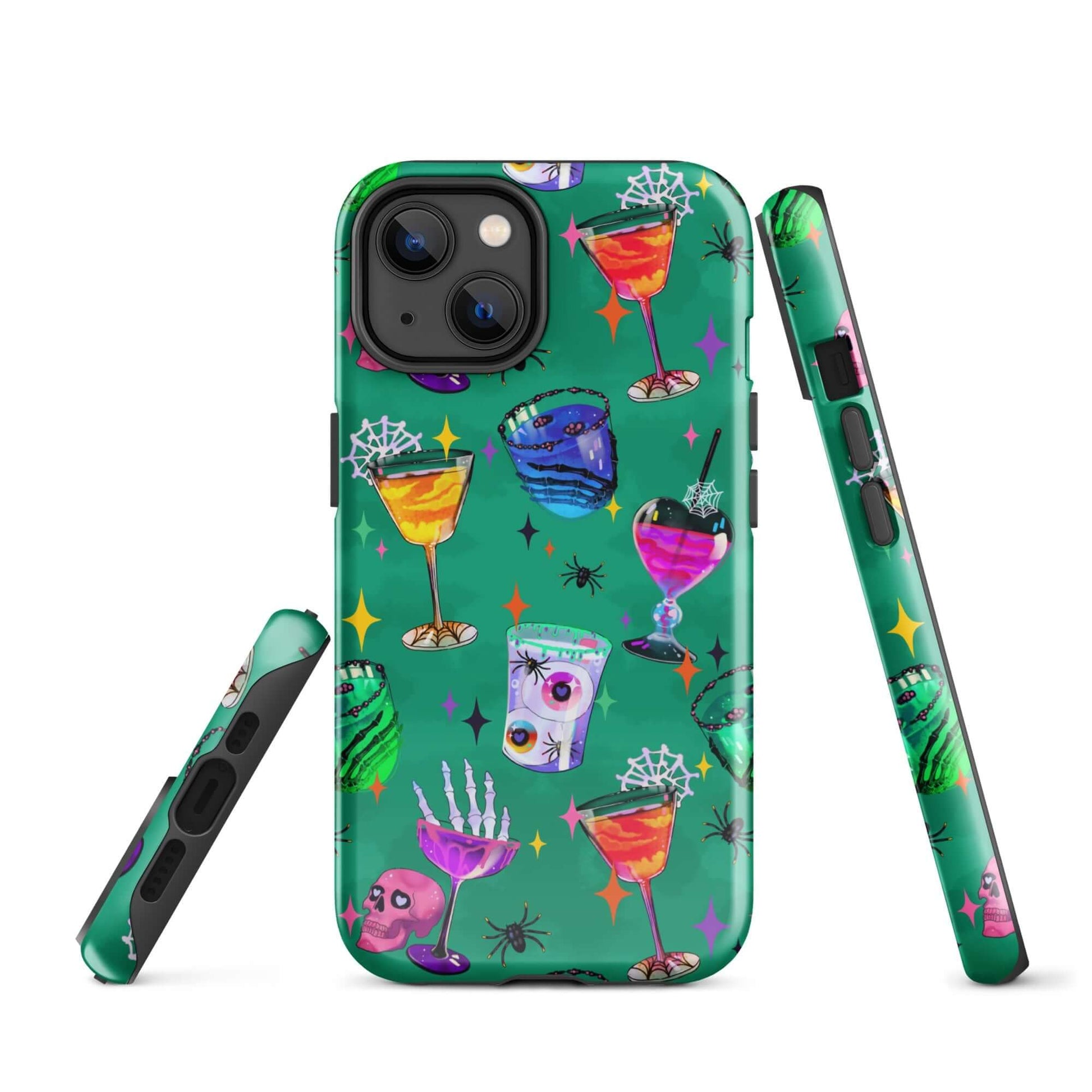 Colorful Monster Party iPhone® Tough Case featuring playful designs, offering stylish protection for your device.