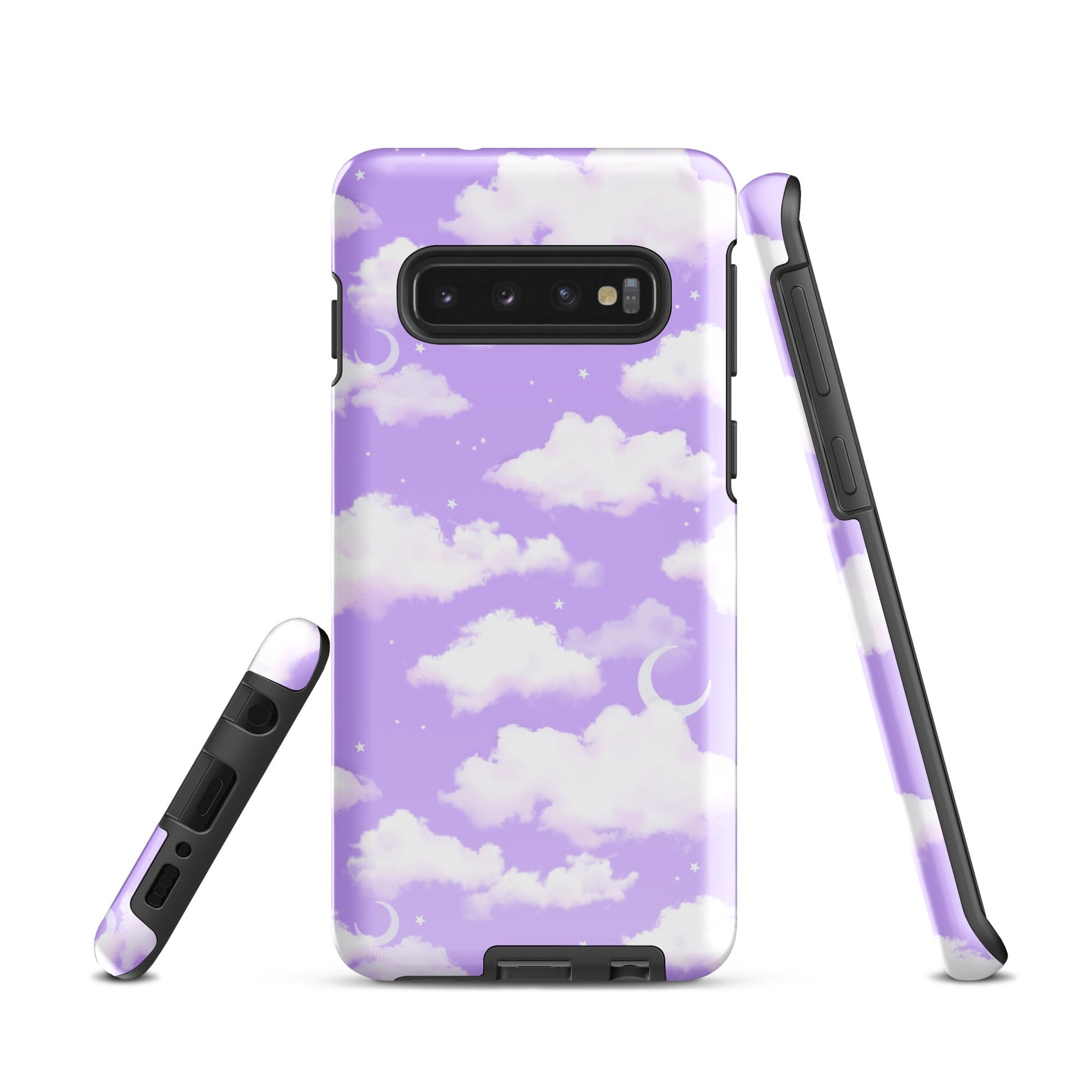 Cloudy Sky Samsung® Tough Case features a stunning cloud design, providing style and durability for your Galaxy S10.