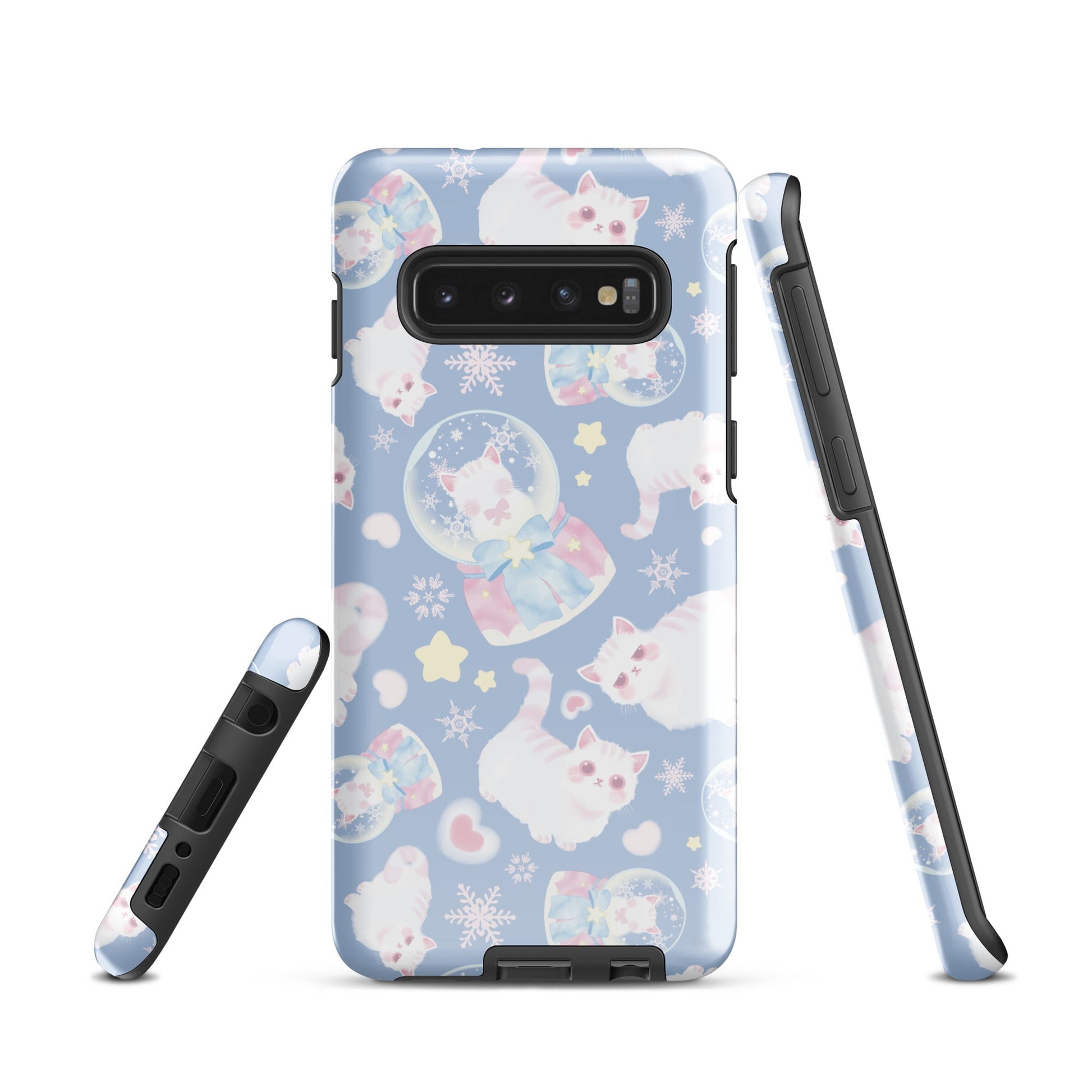 Stylish Snow Kitten Samsung® Tough Case featuring a playful design, offering durability and protection for your phone.