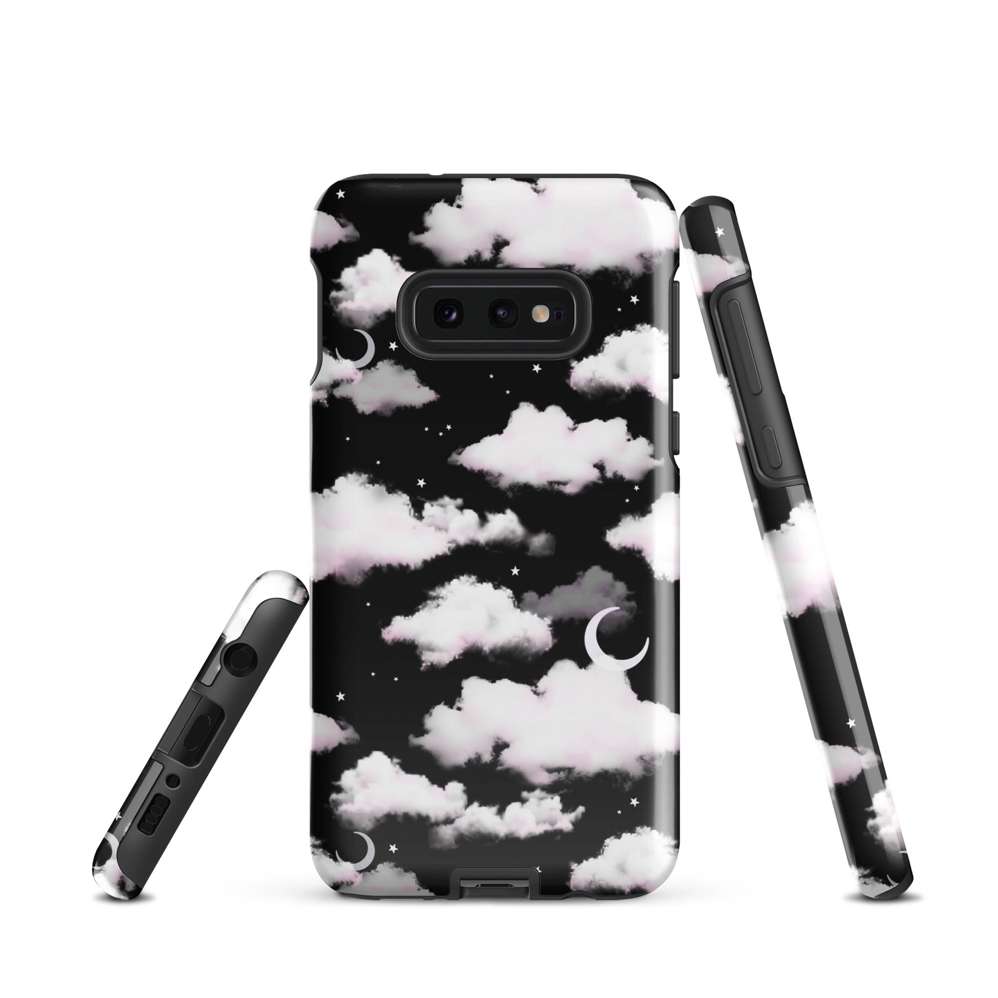 Showcasing the Cloudy Sky Samsung® Tough Case with a stunning cloud design, perfect for protection and style.