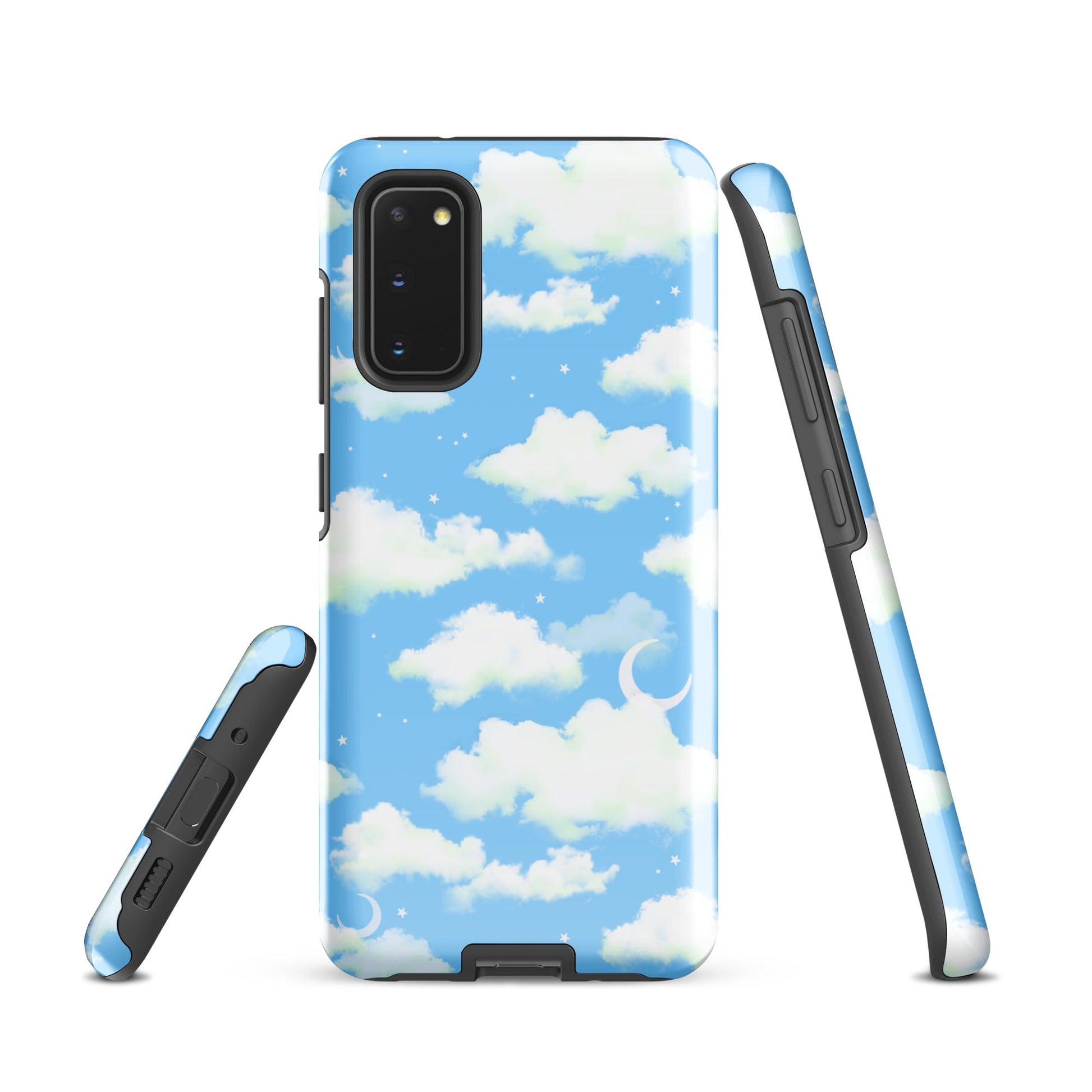 Cloudy Sky Samsung® Tough Case showcases a vibrant cloud design, offering durability and style for your phone.