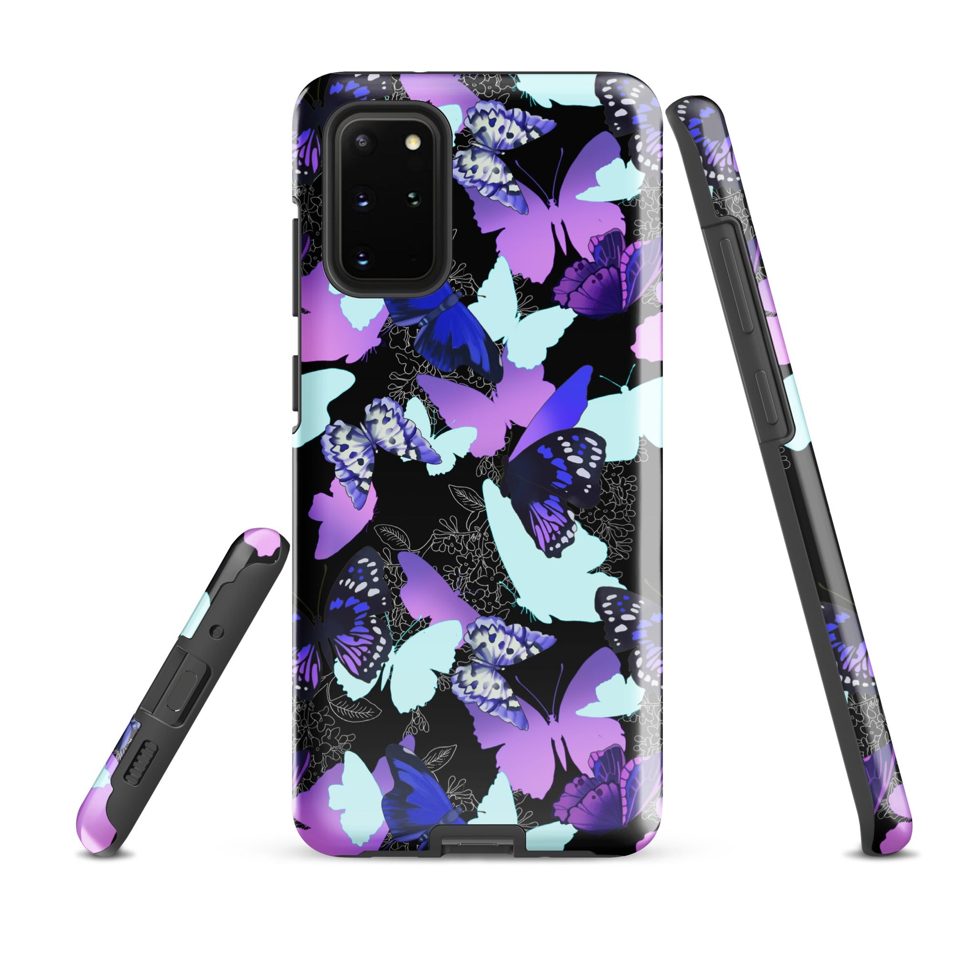 Protect your phone stylishly with the Butterfly Samsung® Tough Case, featuring a vibrant design and dual-layer durability.