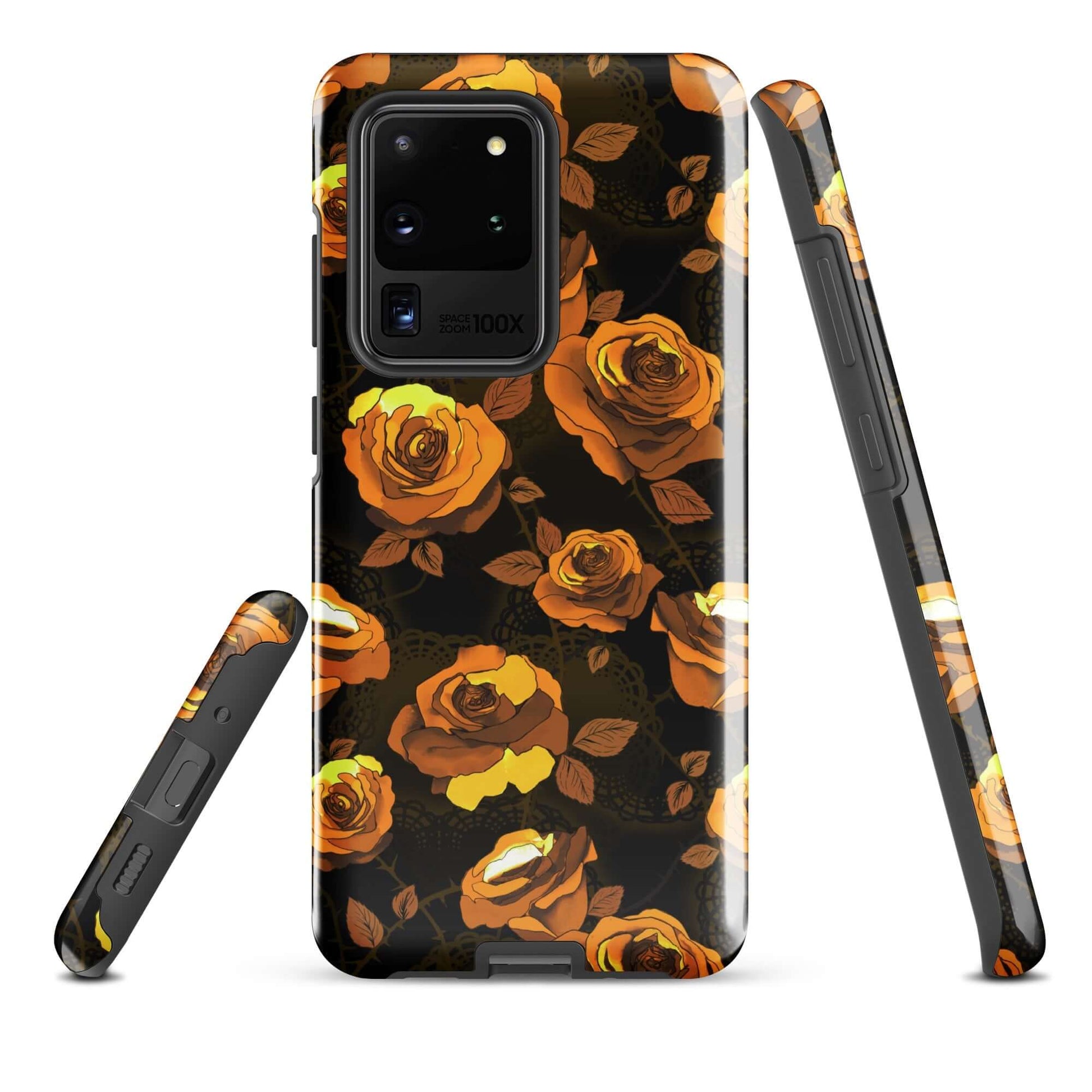 Stylish Enchanted Rose Samsung® Tough Case offers durability and protection against bumps for your phone.